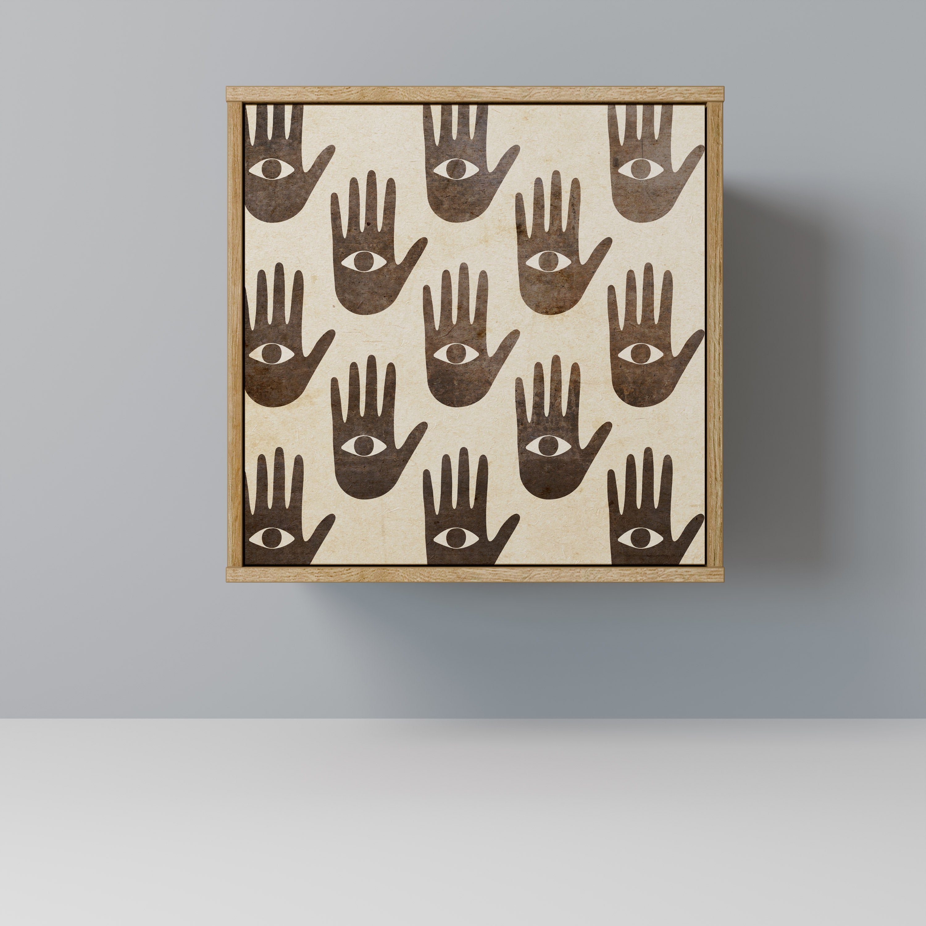 SEE MORE Aparador de 1 Porta em Efeito Carvalho