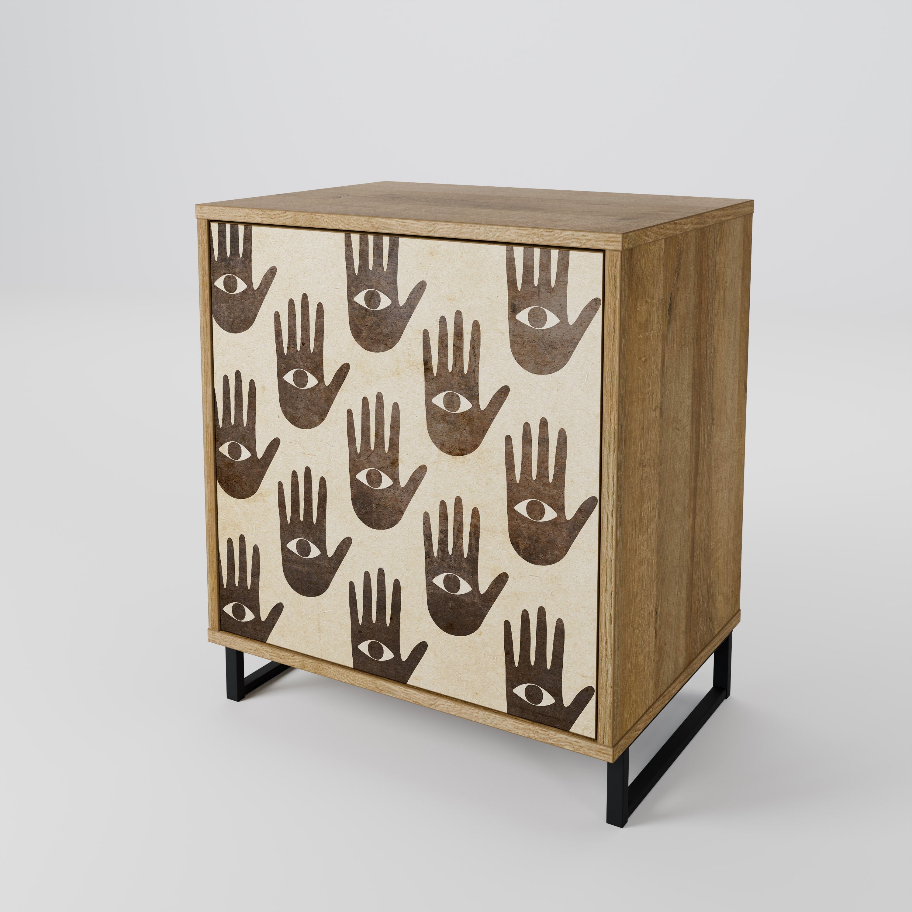 SEE MORE 1-Door Sideboard in Oak Effect