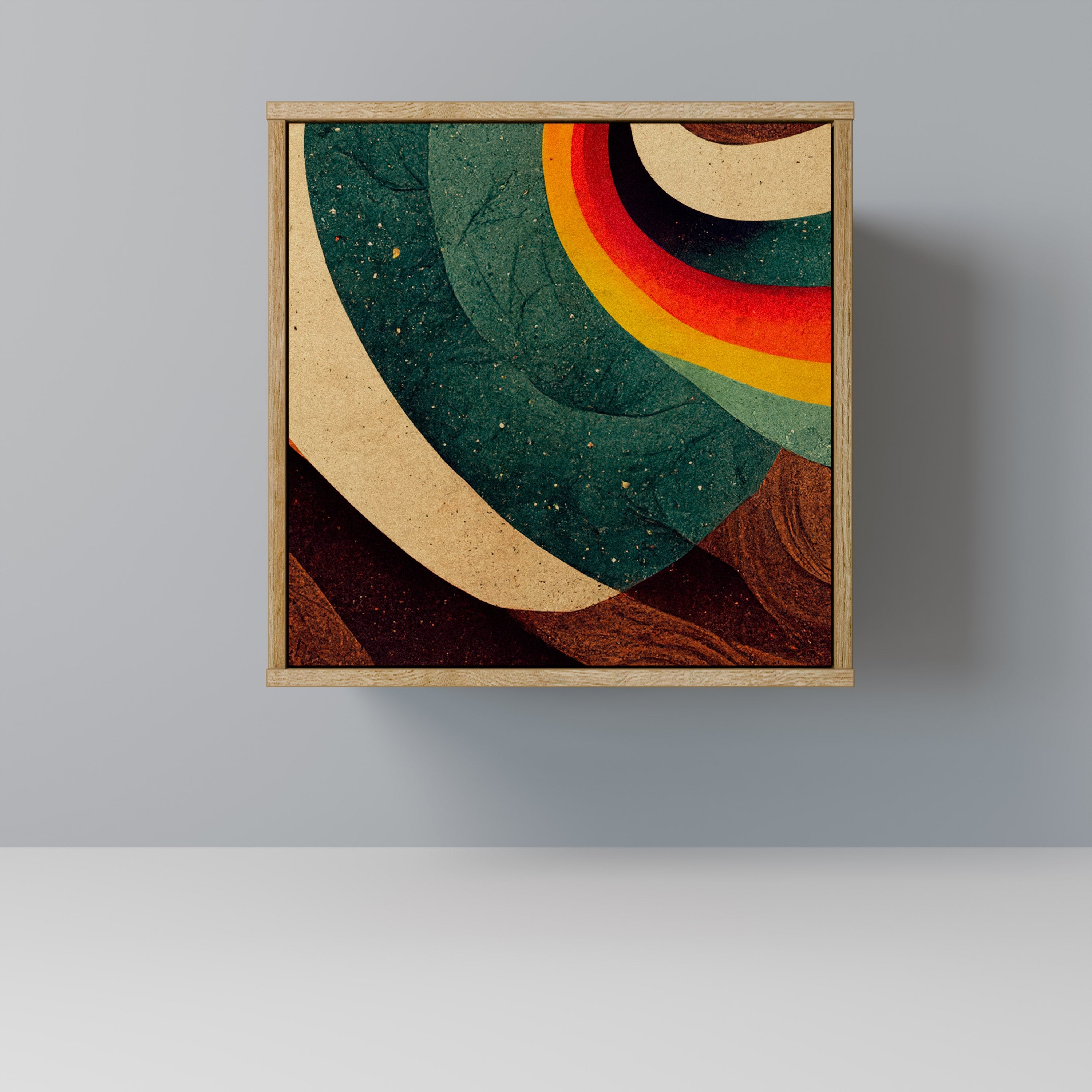 COLORFUL STRANDS Aparador de 1 Porta em Efeito Carvalho