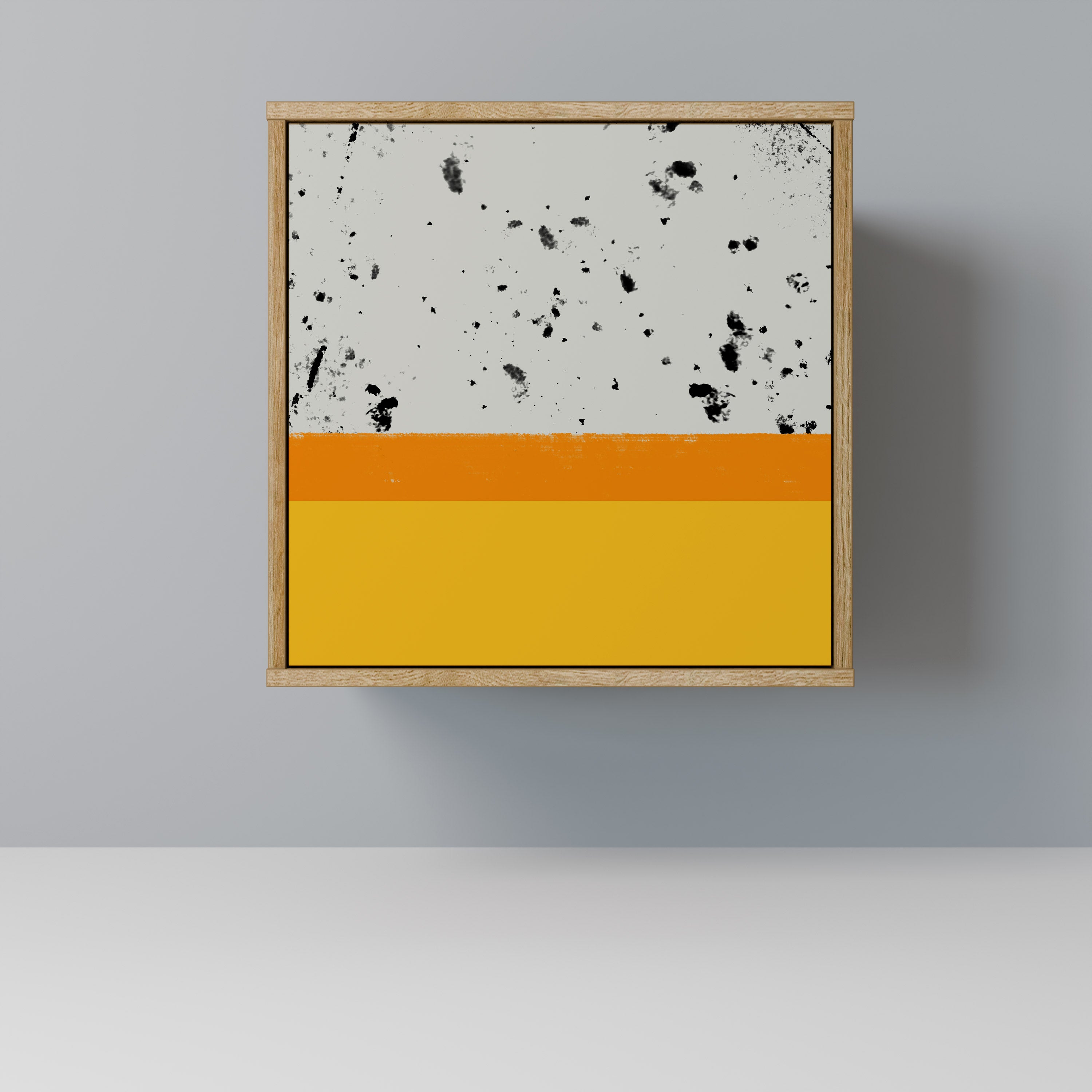 DYED BY ORANGE Aparador de 1 Porta em Efeito Carvalho