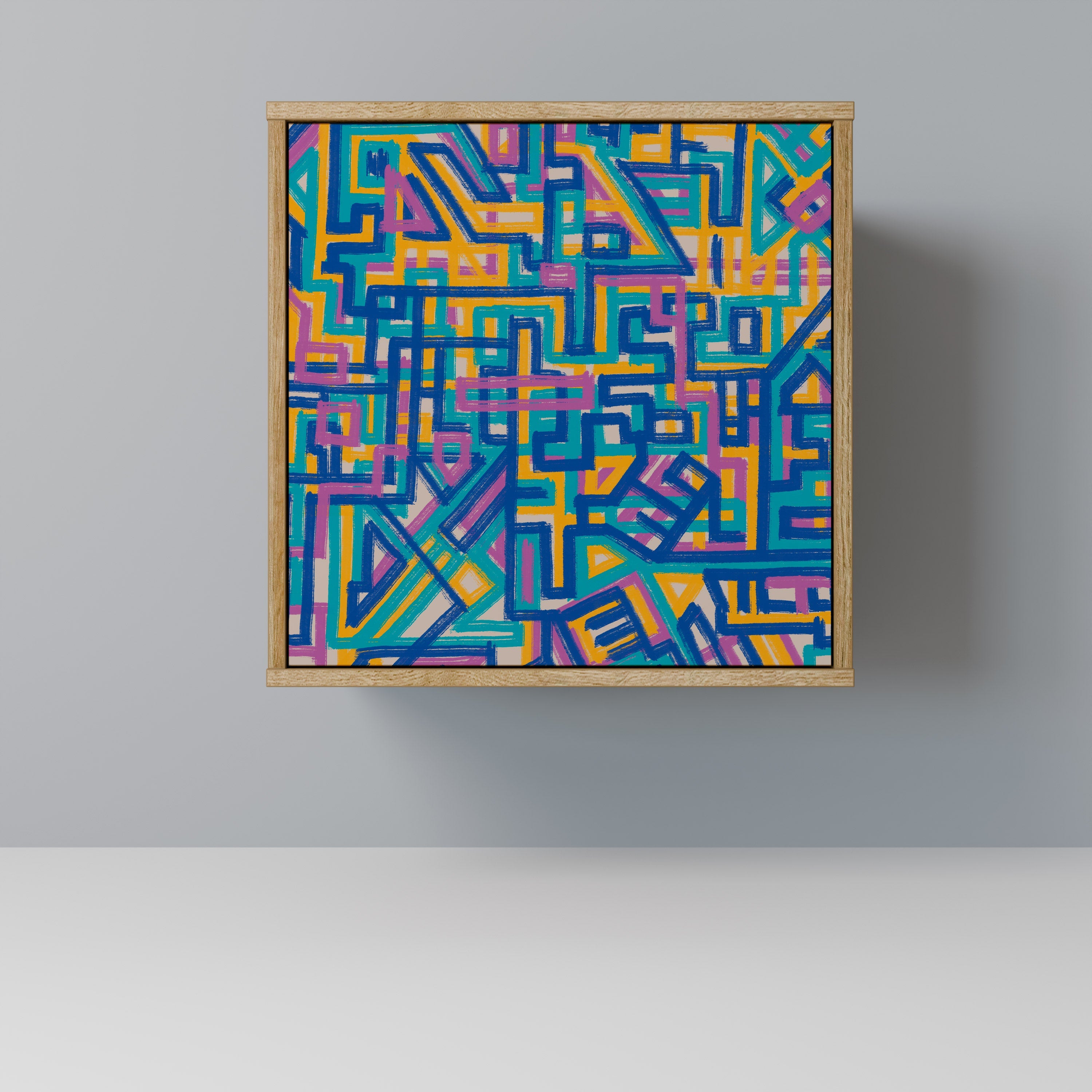 MEMORIES MAP Aparador de 1 Porta em Efeito Carvalho