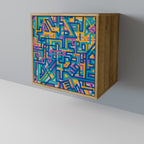 MEMORIES MAP 1-Door Sideboard in Oak Effect