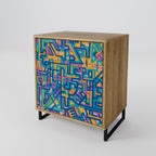 MEMORIES MAP 1-Door Sideboard in Oak Effect