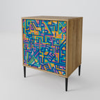 MEMORIES MAP 1-Door Sideboard in Oak Effect