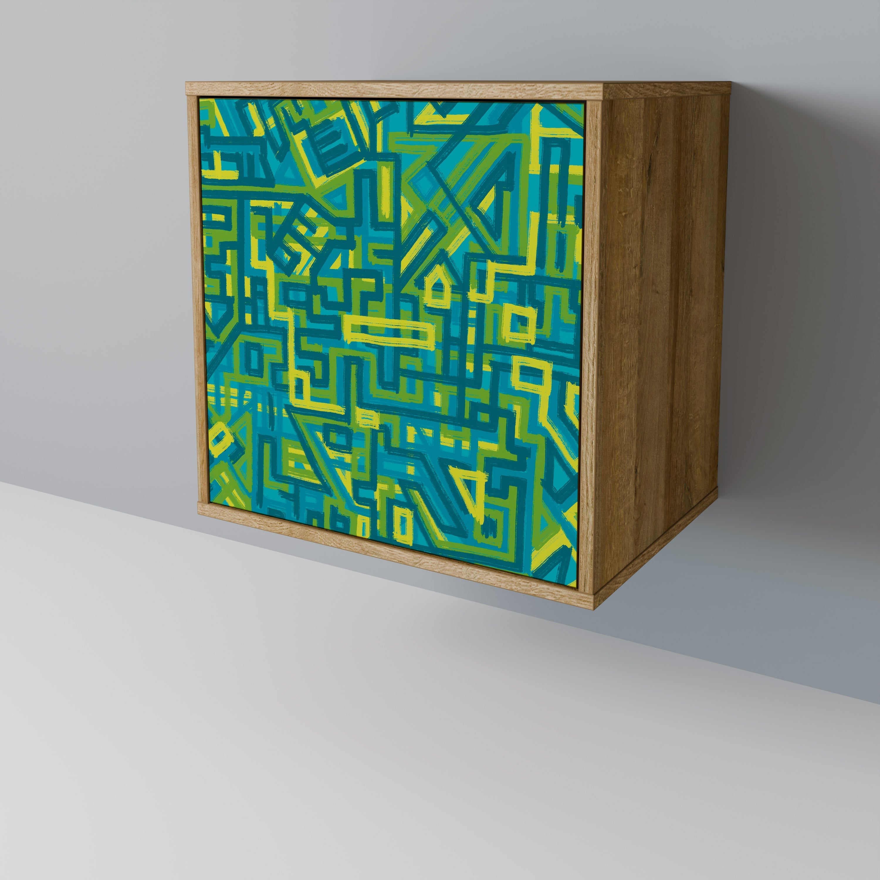 NOSTALGIC MEMORIES Aparador de 1 Porta em Efeito Carvalho