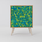 NOSTALGIC MEMORIES Aparador de 1 Porta em Efeito Carvalho