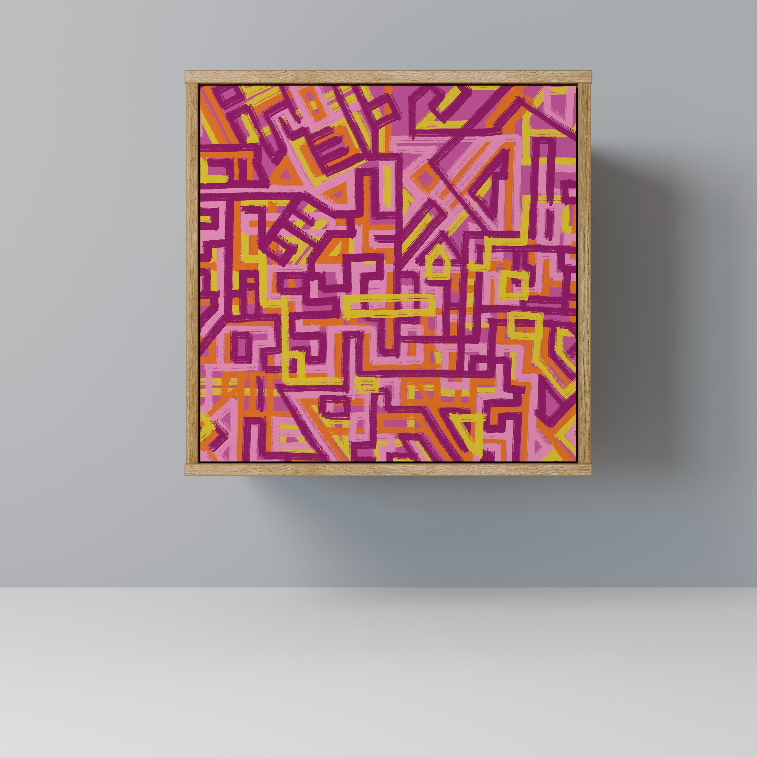 LOVELY MEMORIES Aparador de 1 Porta em Efeito Carvalho