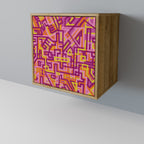 LOVELY MEMORIES Aparador de 1 Porta em Efeito Carvalho