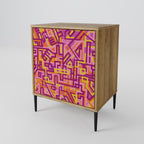 LOVELY MEMORIES Aparador de 1 Porta em Efeito Carvalho