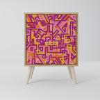 LOVELY MEMORIES Aparador de 1 Porta em Efeito Carvalho