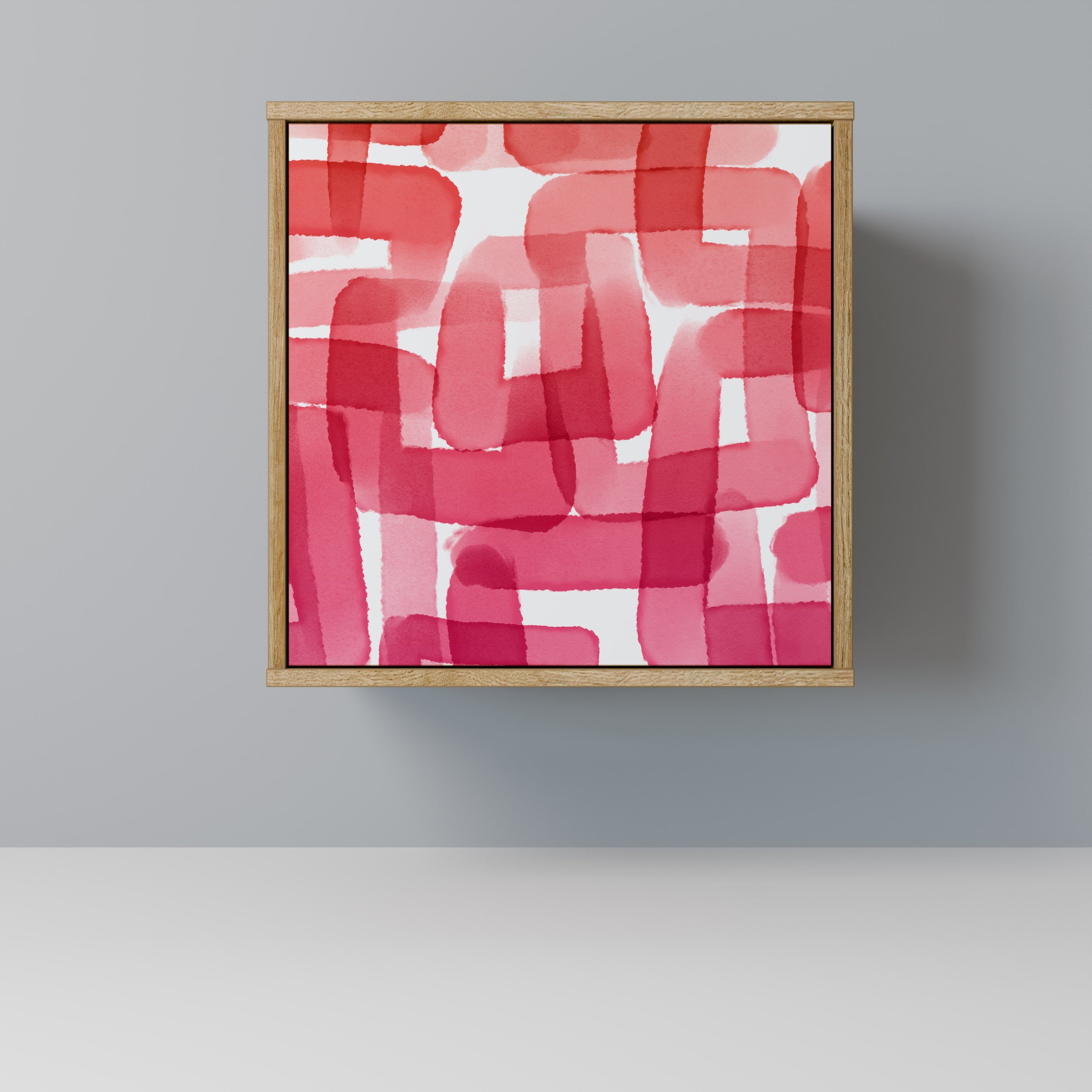 KALEIDOSCOPIC CUBISM Aparador de 1 Porta em Efeito Carvalho