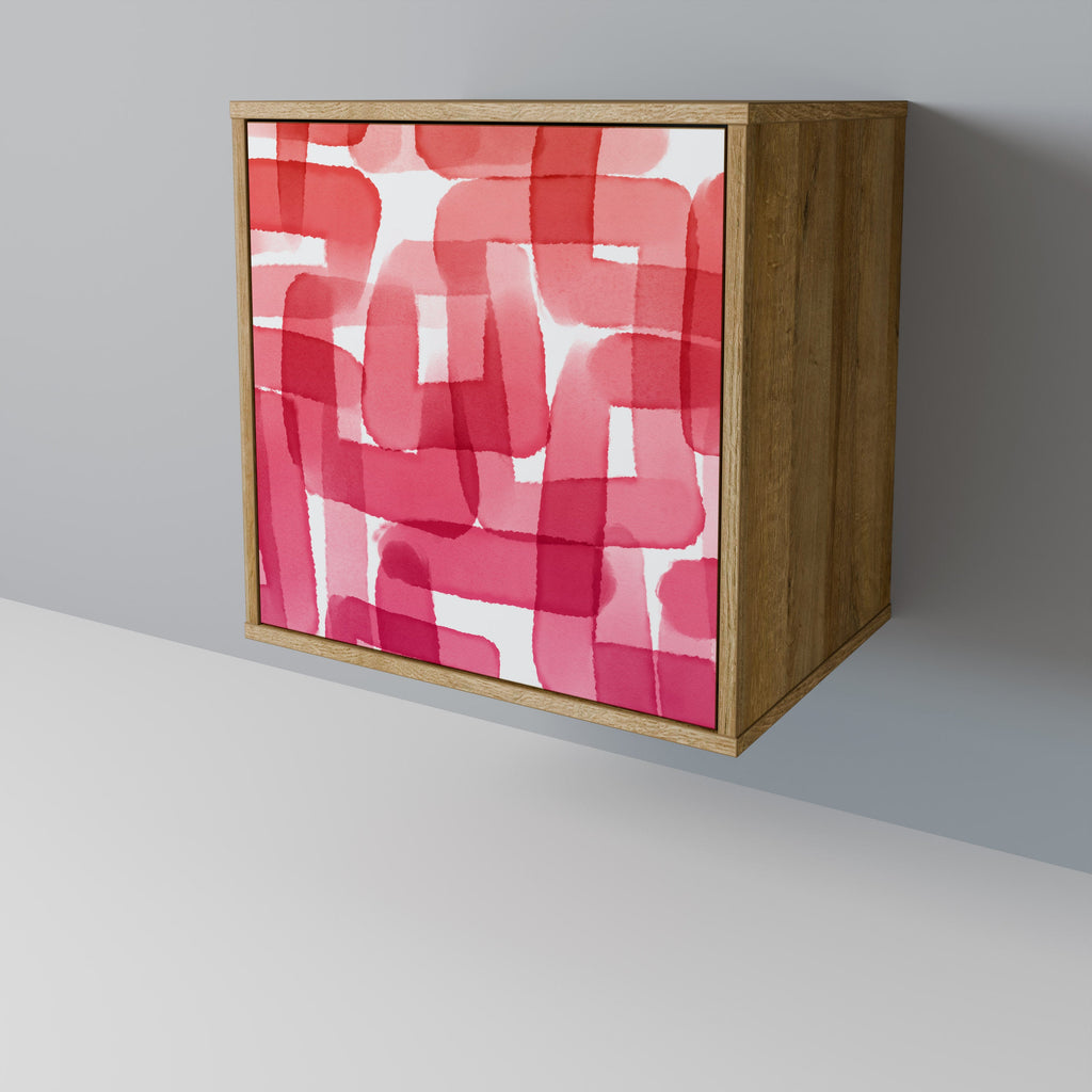 KALEIDOSCOPIC CUBISM 1-Door Sideboard in Oak Effect