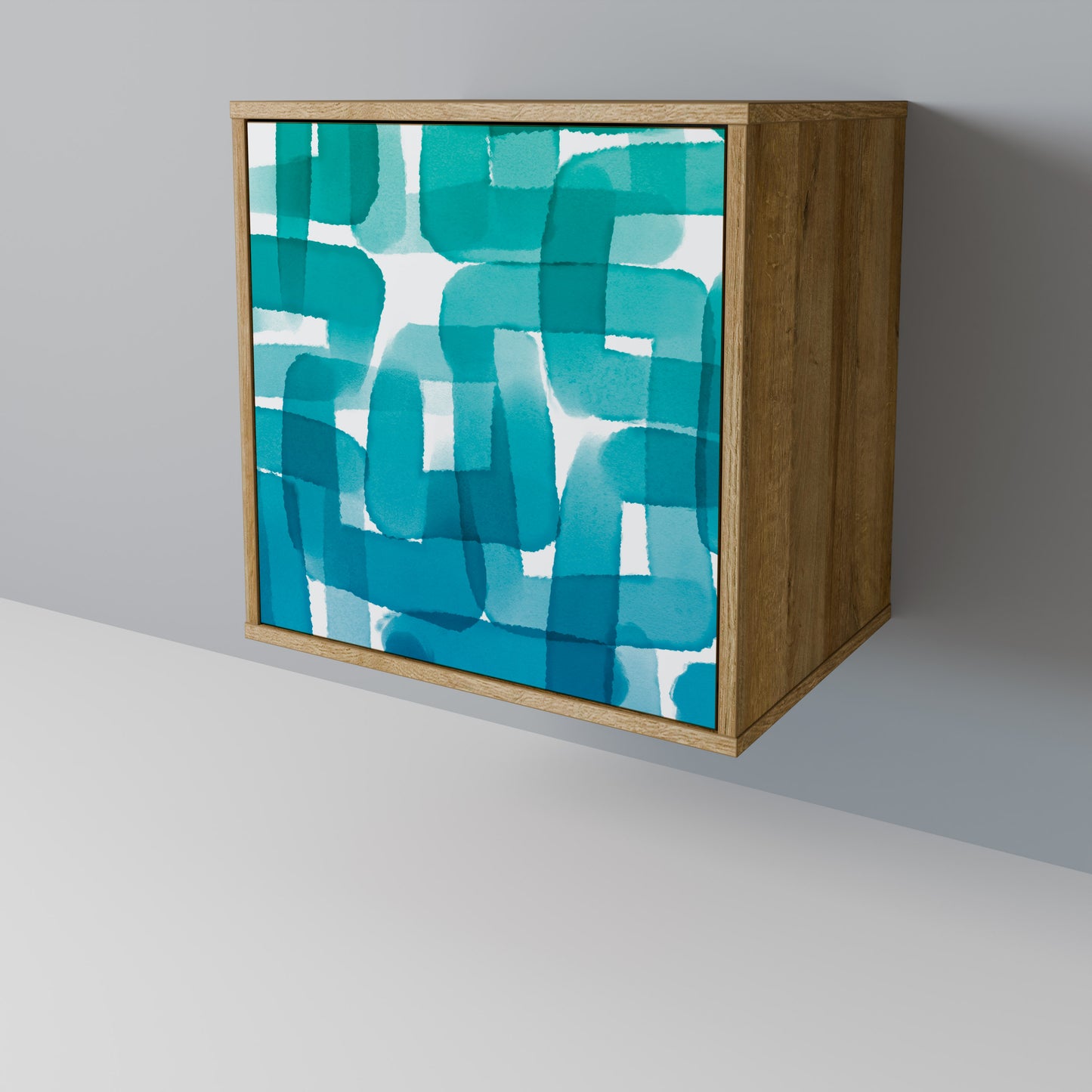 TURQUOISE RECTANGLES Aparador de 1 Porta