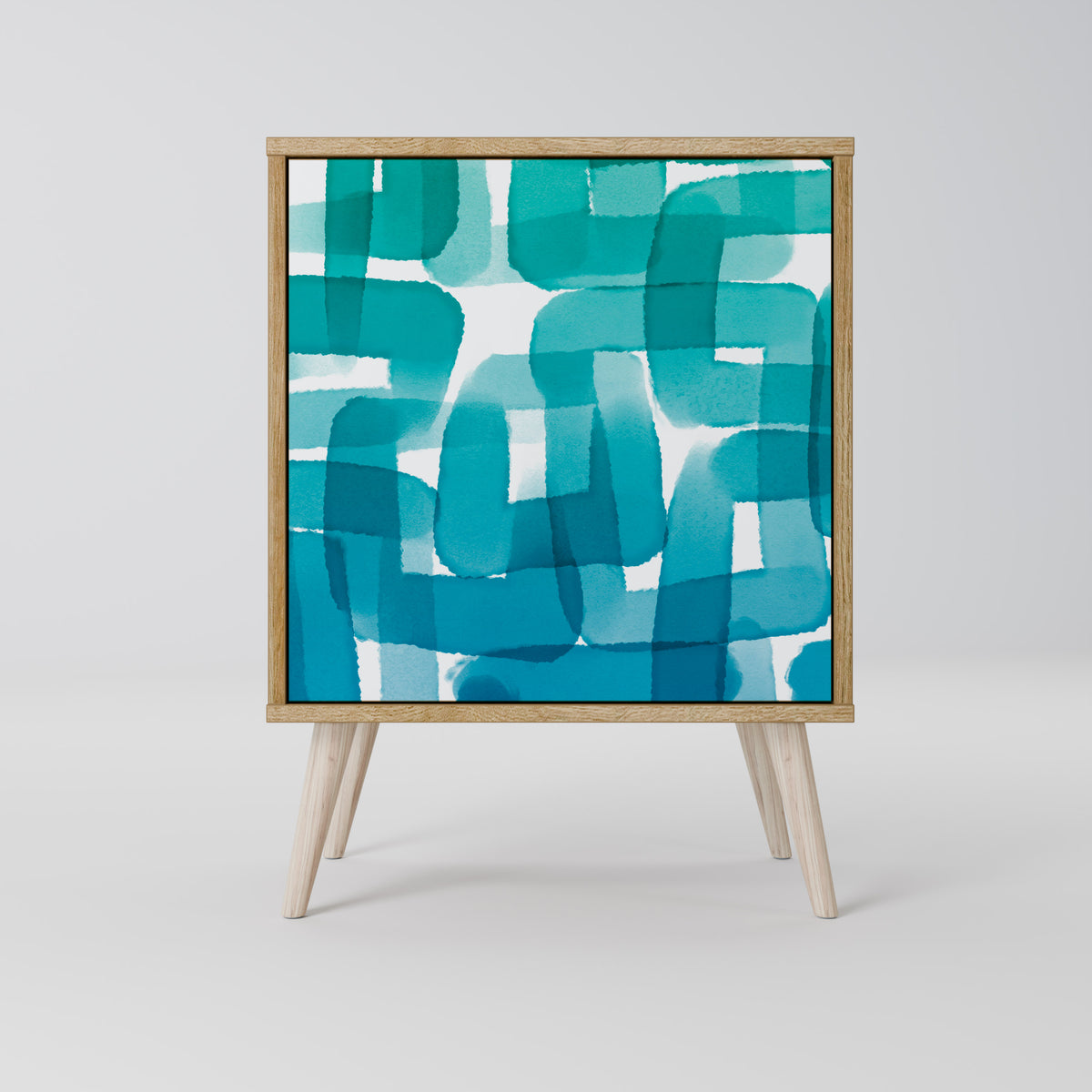TURQUOISE RECTANGLES Aparador de 1 Porta