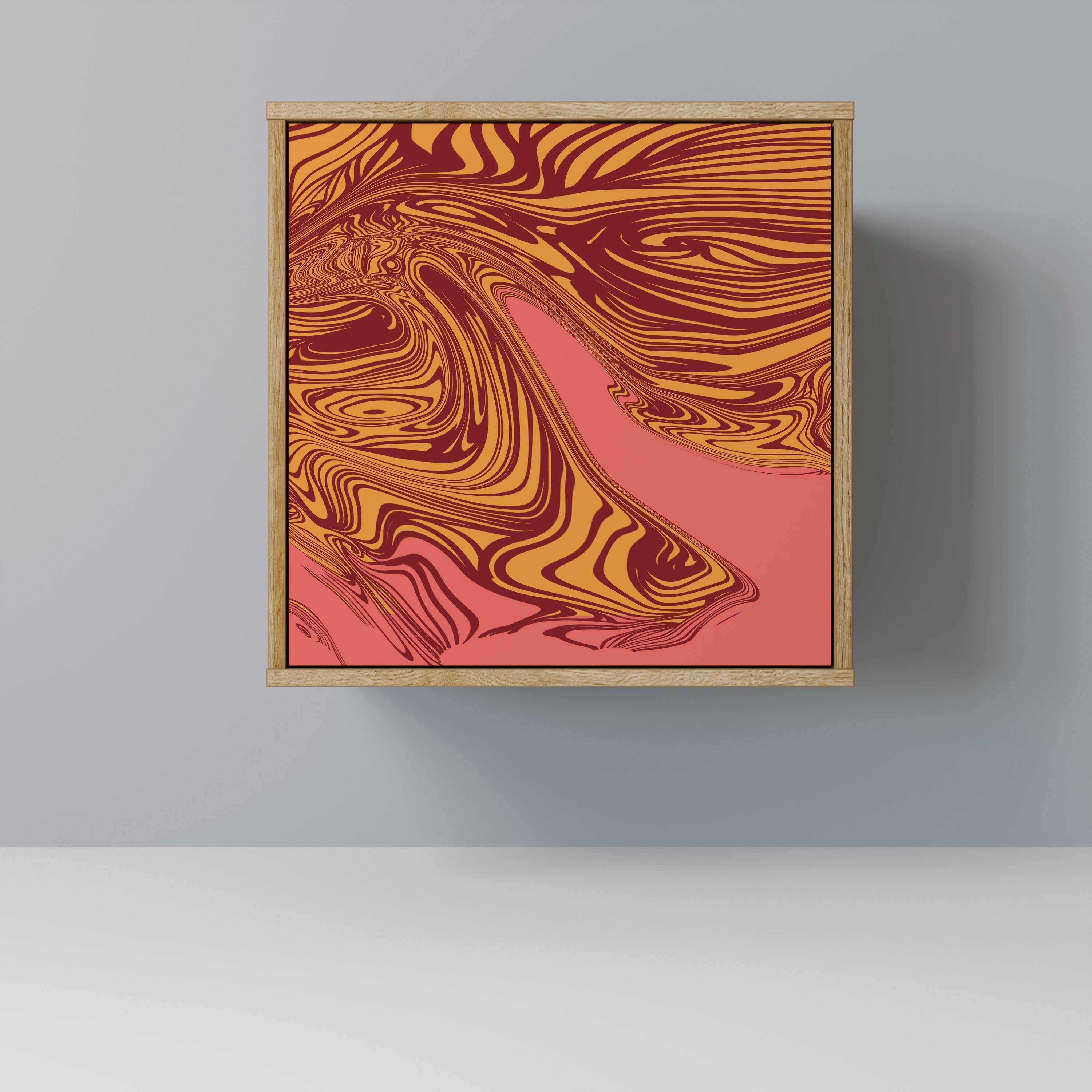 FLOATING THOUGHTS Aparador de 1 Porta em Efeito Carvalho