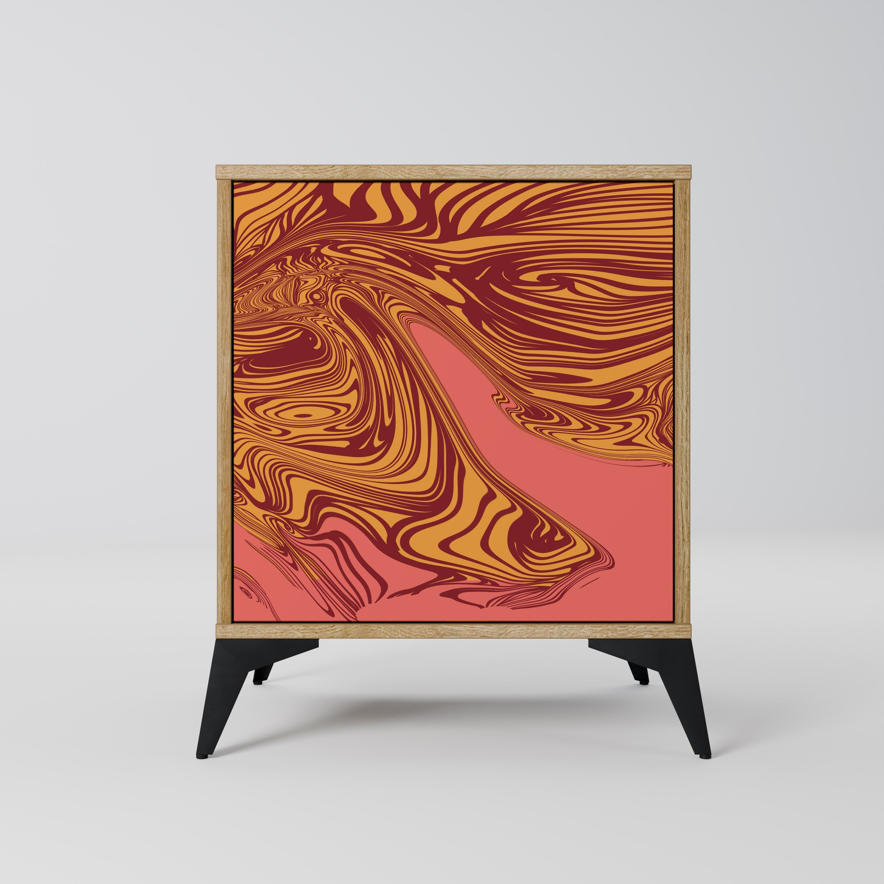 FLOATING THOUGHTS Aparador de 1 Porta em Efeito Carvalho