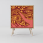 FLOATING THOUGHTS Aparador de 1 Porta em Efeito Carvalho