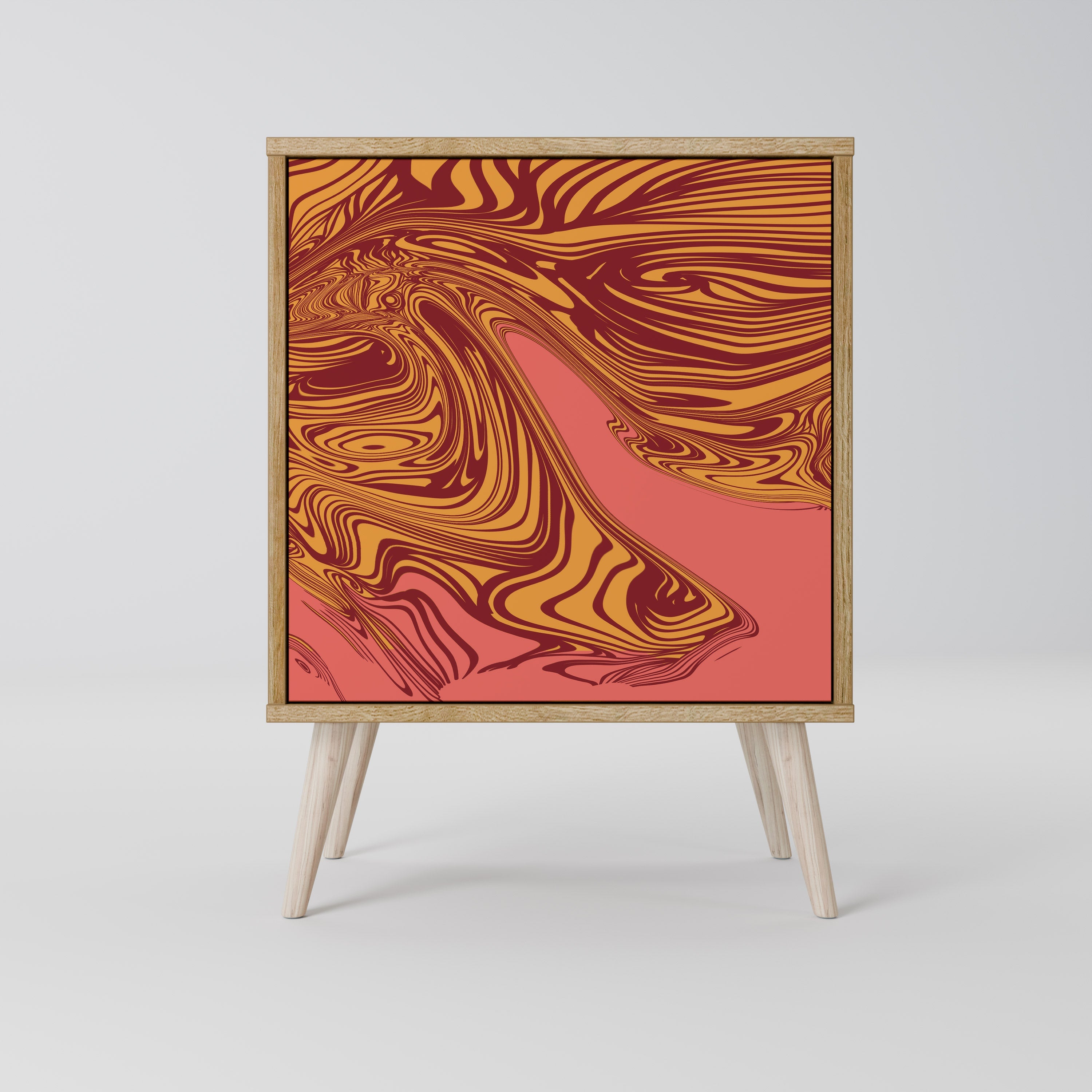 FLOATING THOUGHTS Aparador de 1 Porta em Efeito Carvalho