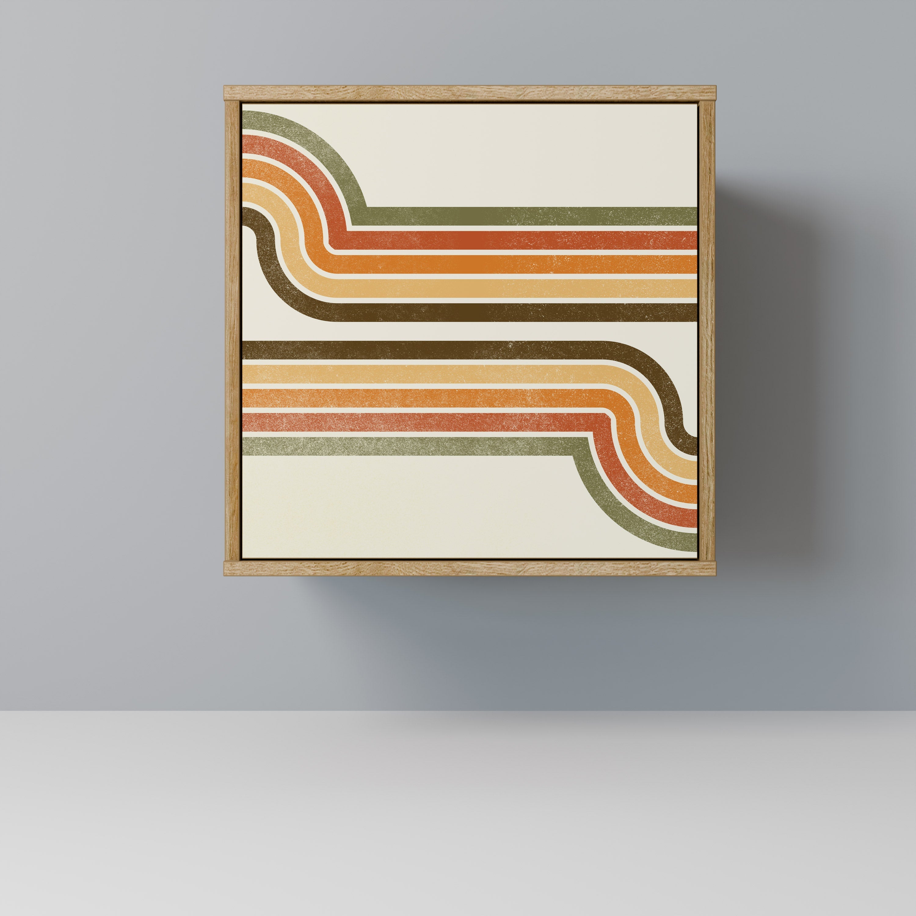 EXCEPTIONAL STREAM Aparador de 1 Porta em Efeito Carvalho