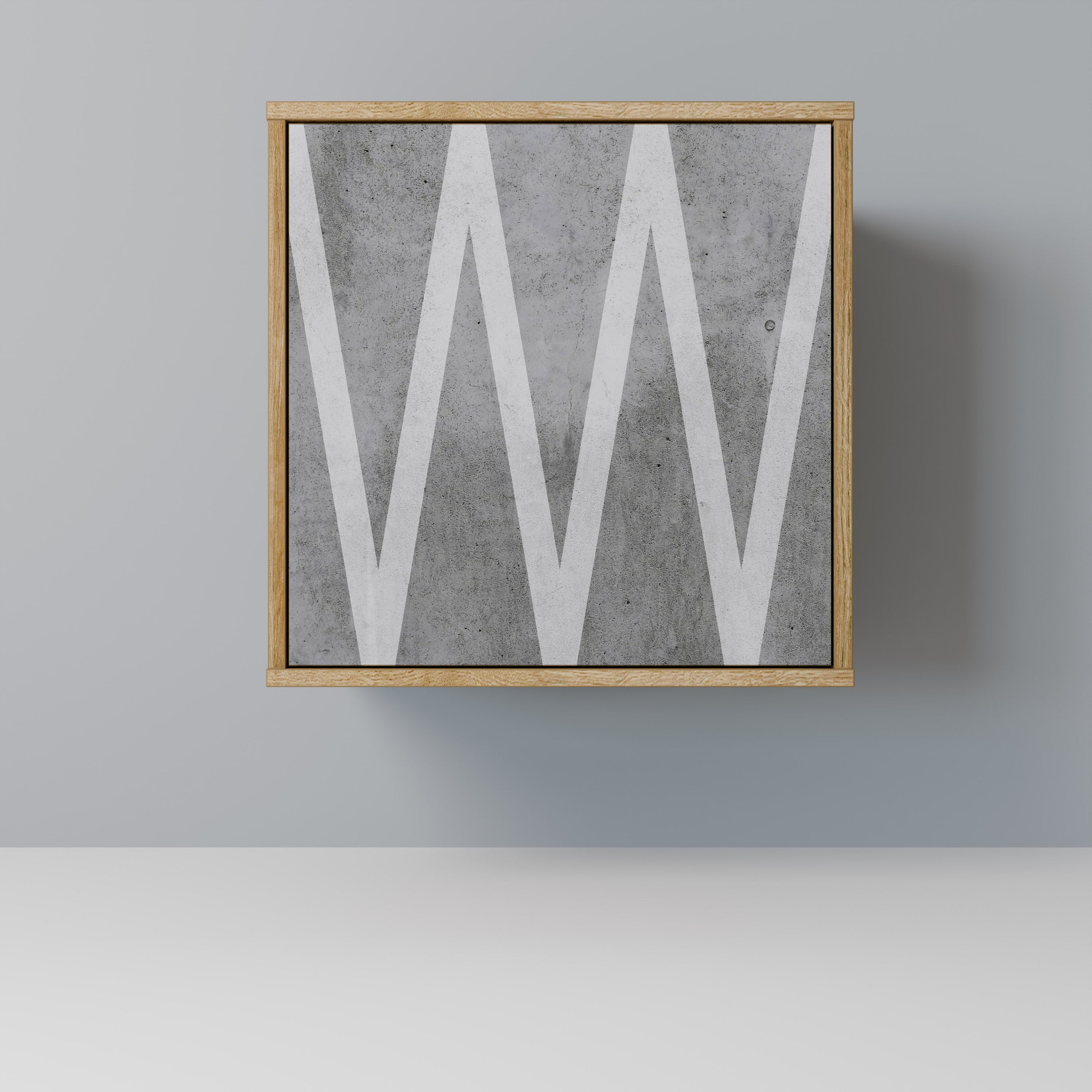 SOLID ZIG ZAG Aparador de 1 Porta em Efeito Carvalho