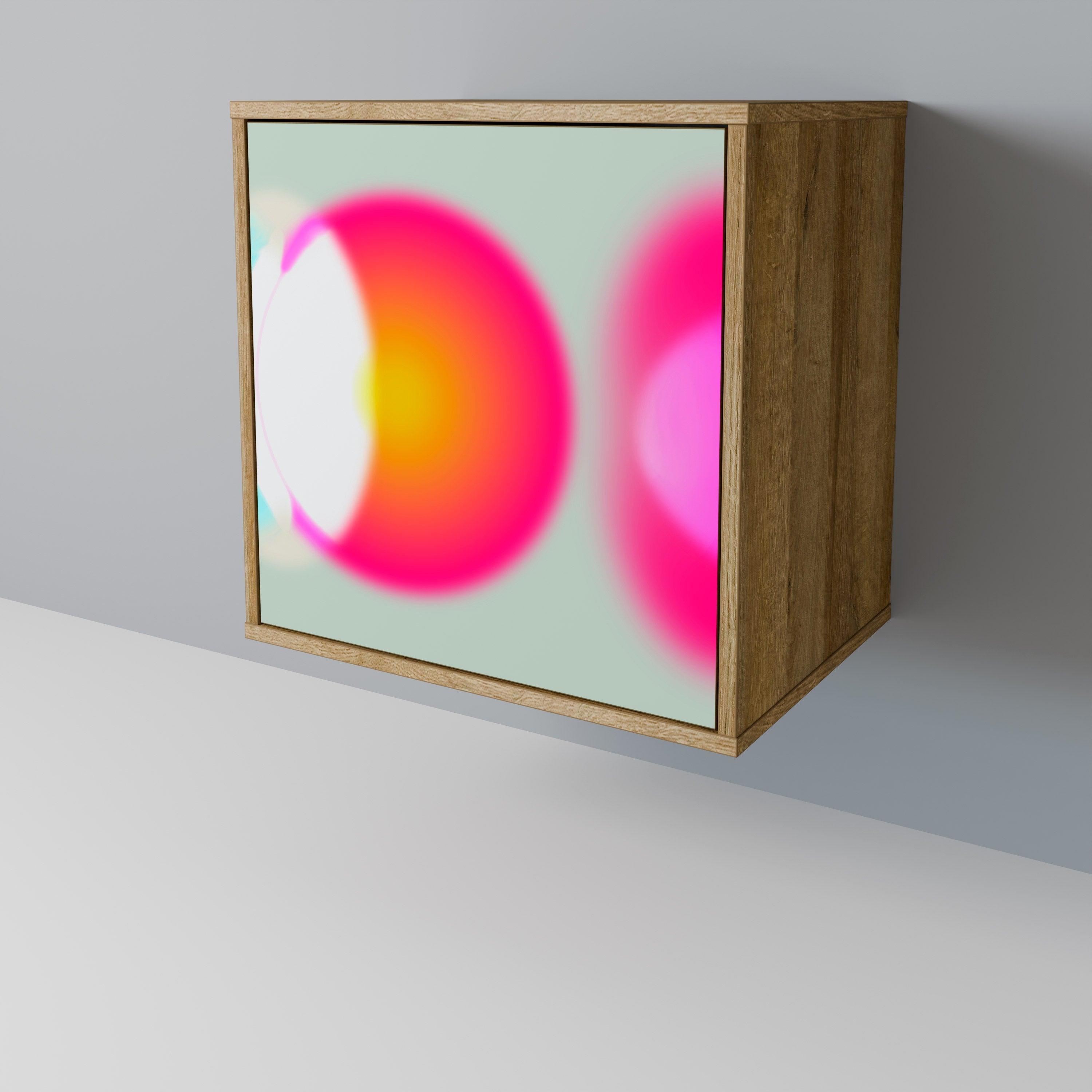 SYMPHONY OF COLORS Aparador de 1 Porta em Efeito Carvalho