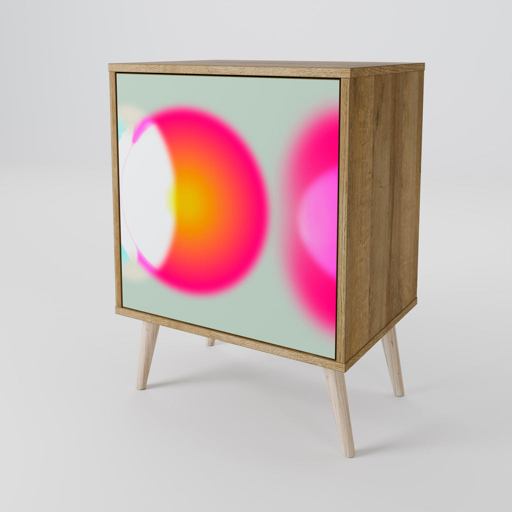 SYMPHONY OF COLORS Aparador de 1 Porta em Efeito Carvalho