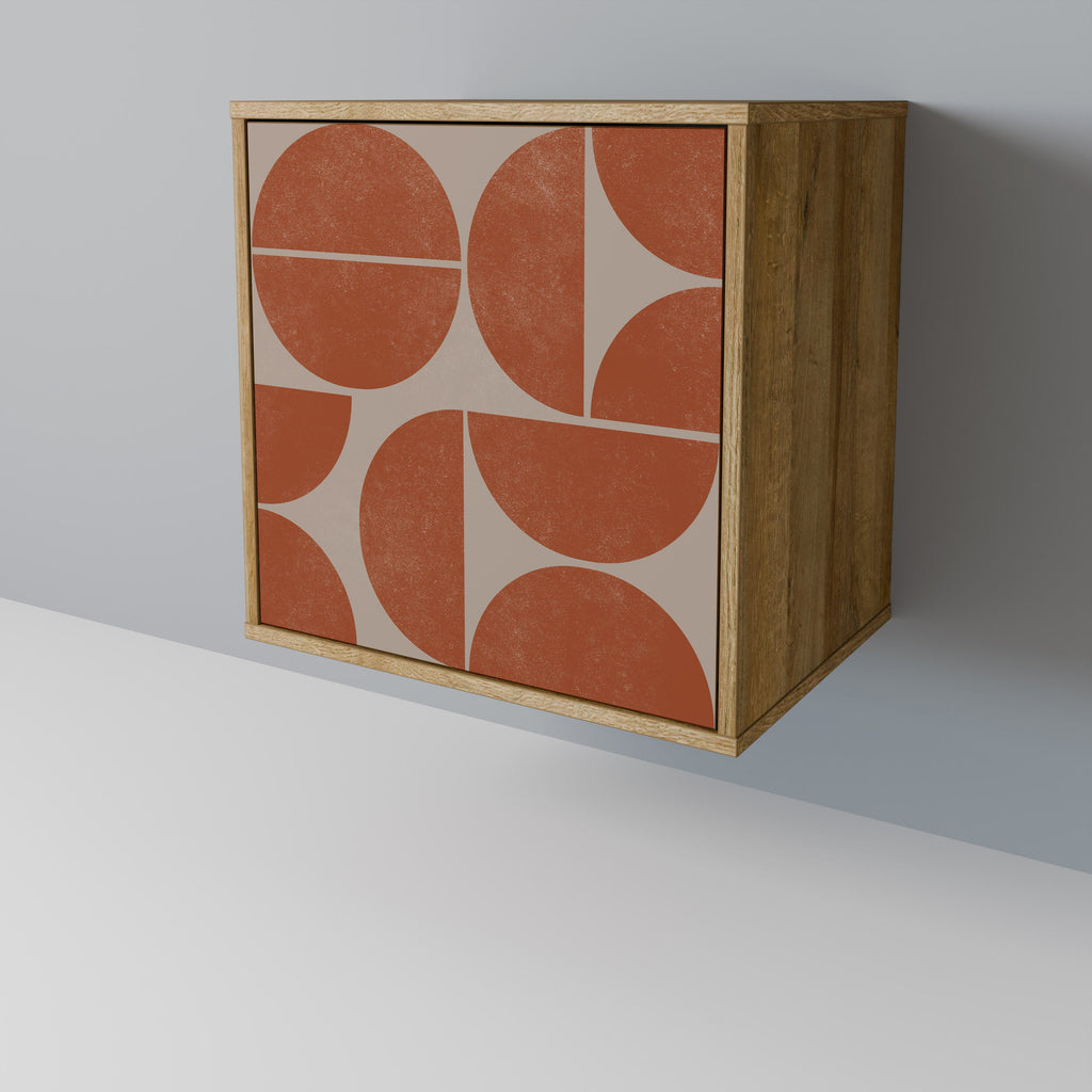 REPETITION COMPULSION Aparador de 1 Porta em Efeito Carvalho