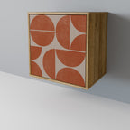 REPETITION COMPULSION Aparador de 1 Porta em Efeito Carvalho