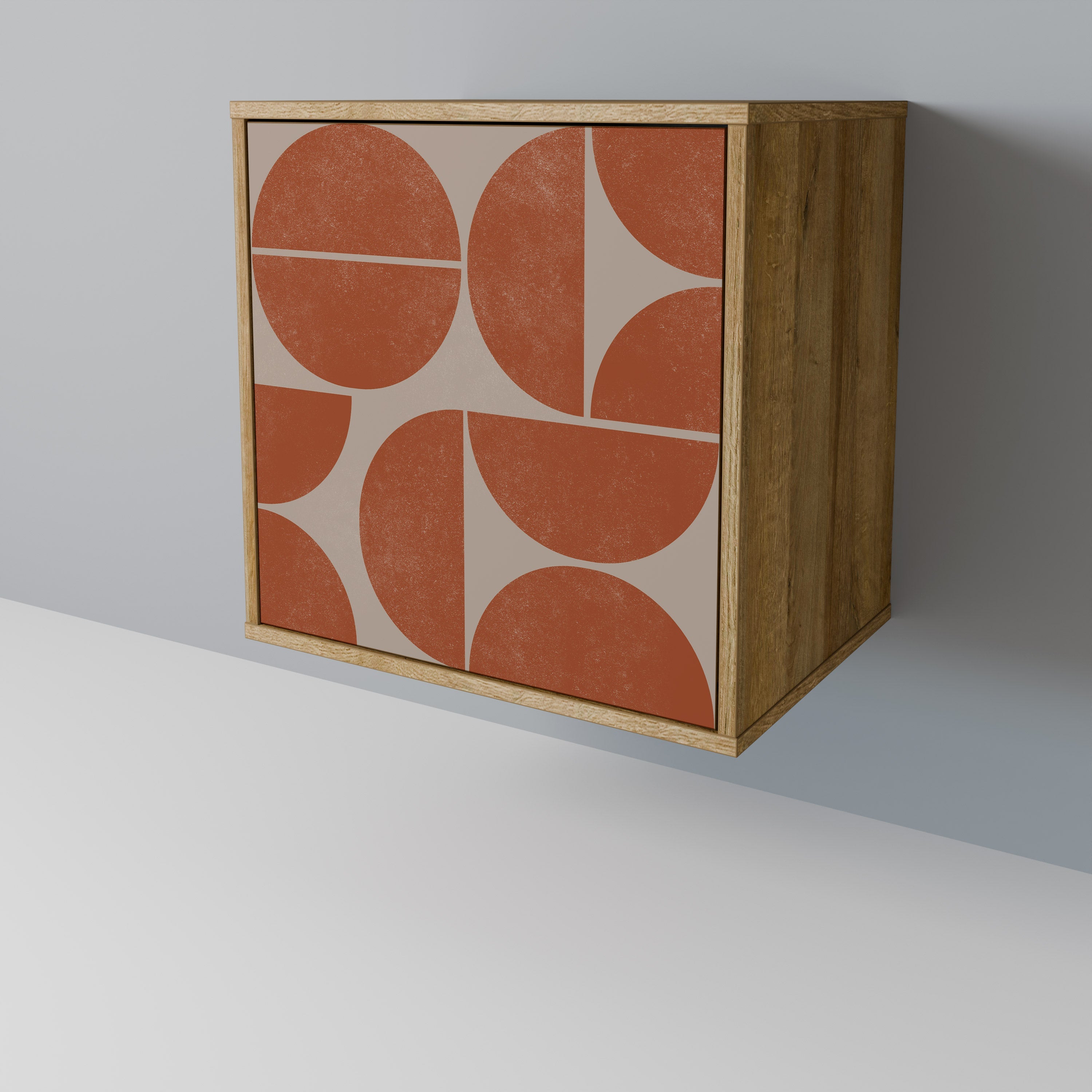 REPETITION COMPULSION Aparador de 1 Porta em Efeito Carvalho