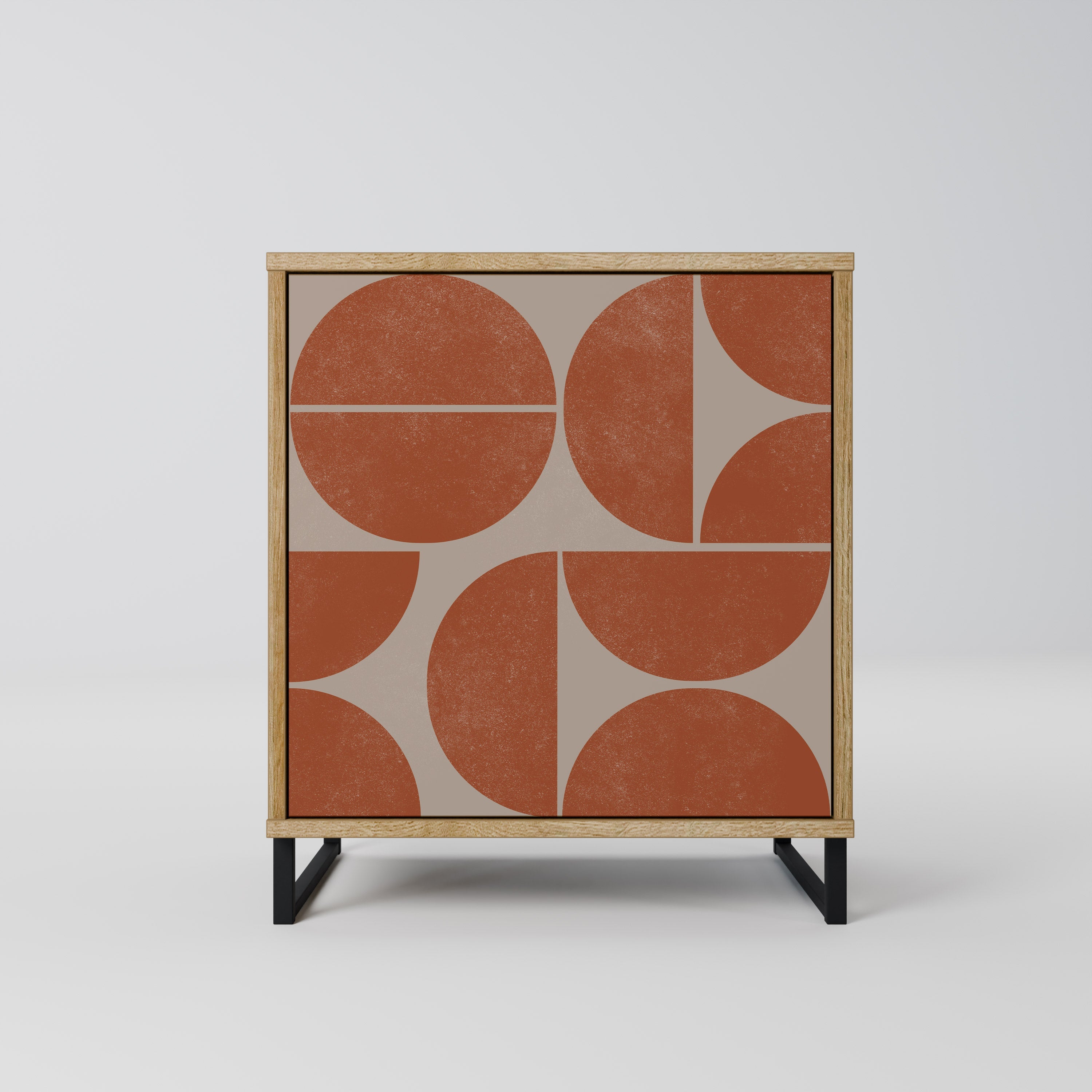 REPETITION COMPULSION Aparador de 1 Porta em Efeito Carvalho