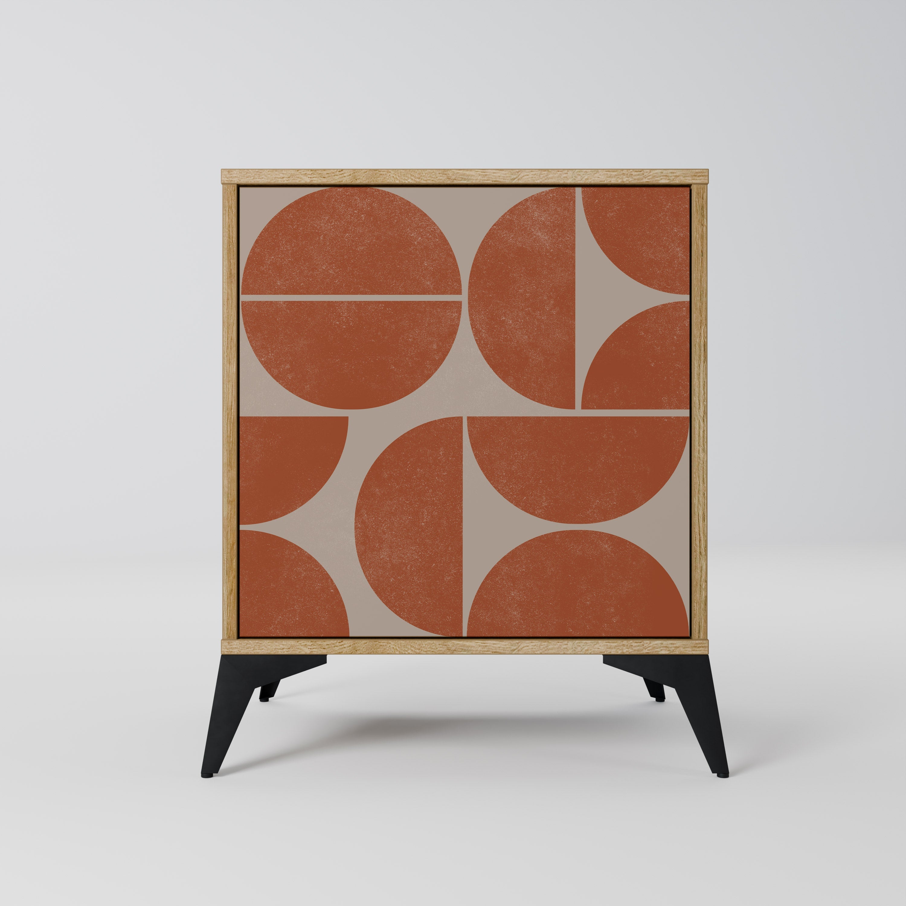 REPETITION COMPULSION Aparador de 1 Porta em Efeito Carvalho