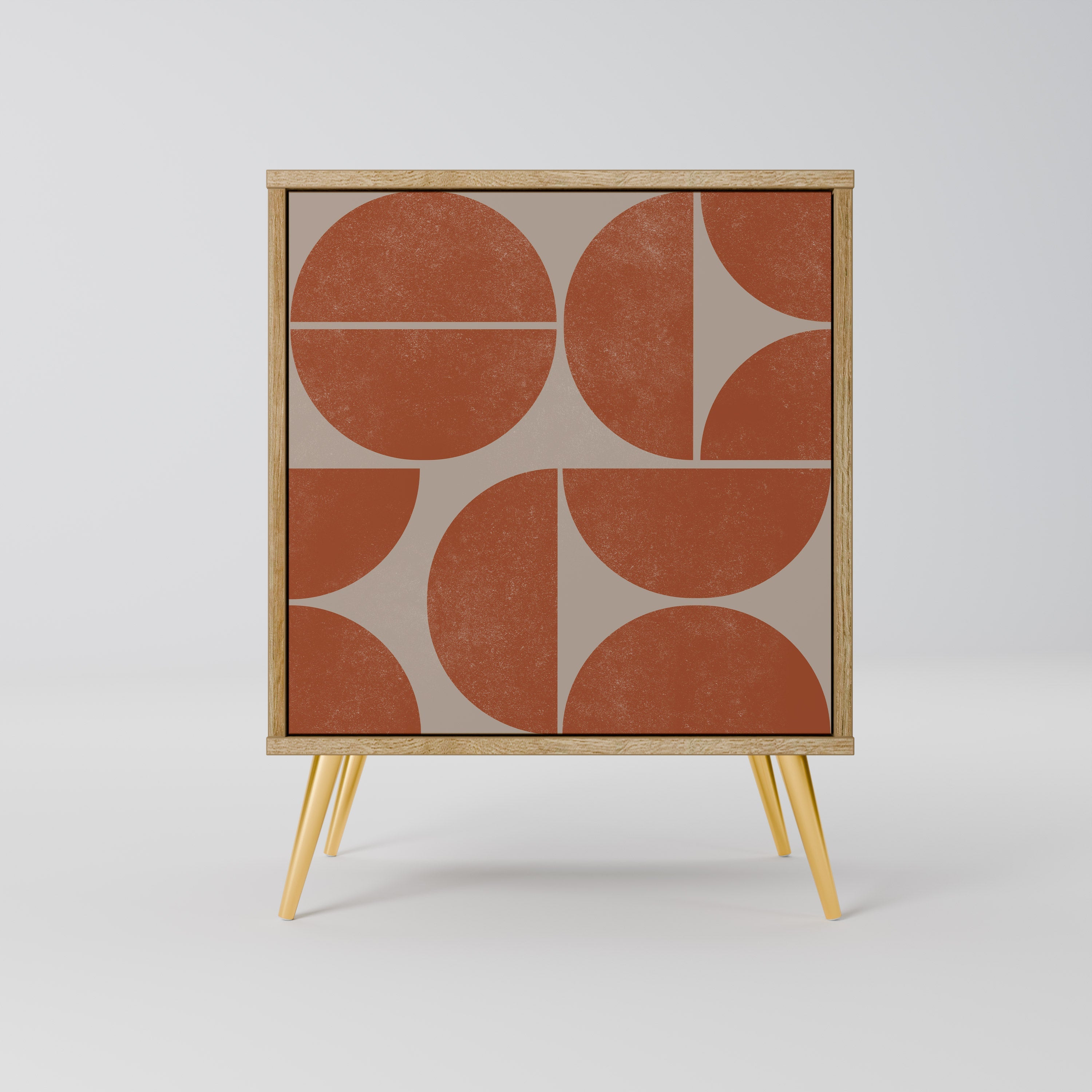 REPETITION COMPULSION Aparador de 1 Porta em Efeito Carvalho