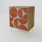 REPETITION COMPULSION Aparador de 1 Porta em Efeito Carvalho