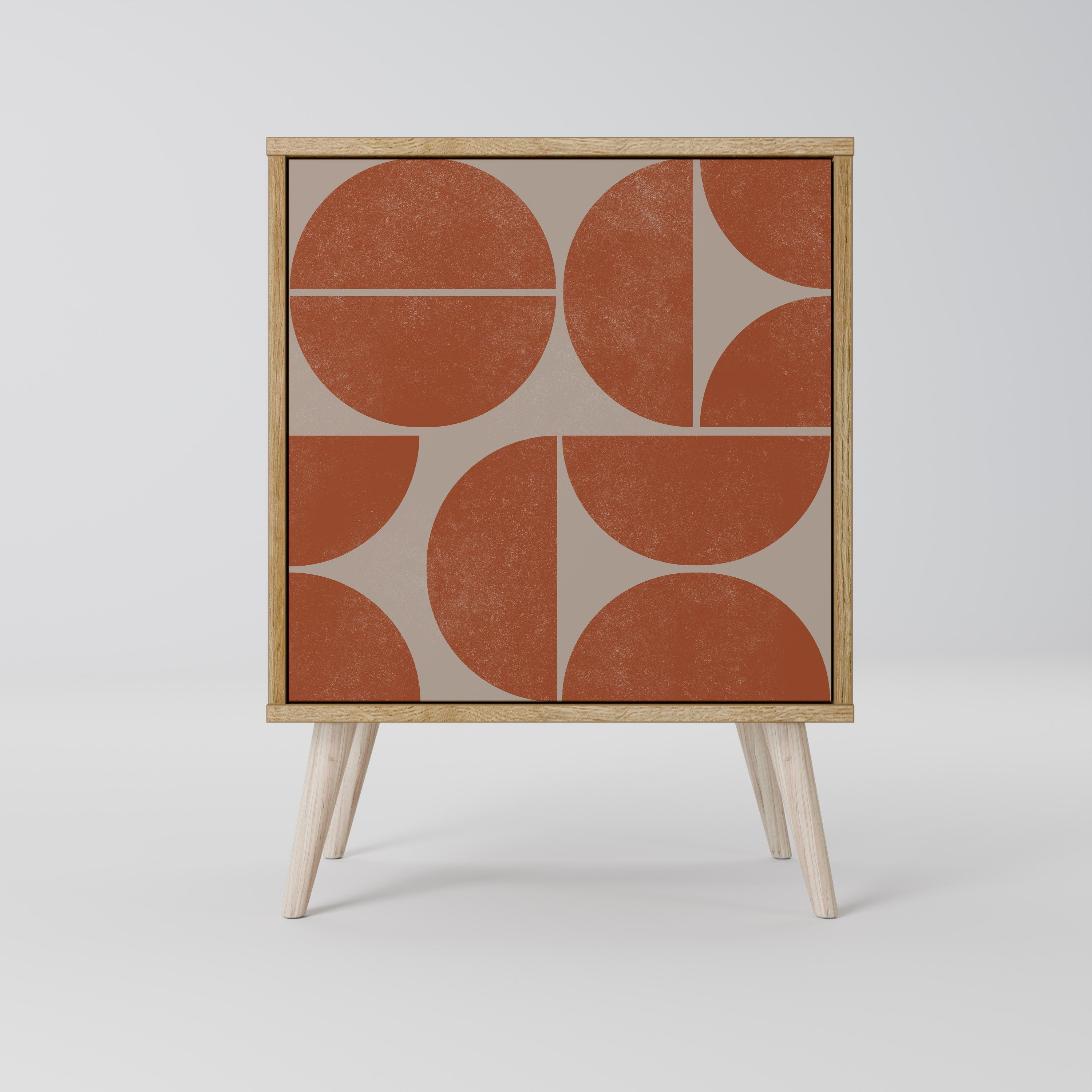 REPETITION COMPULSION Aparador de 1 Porta em Efeito Carvalho