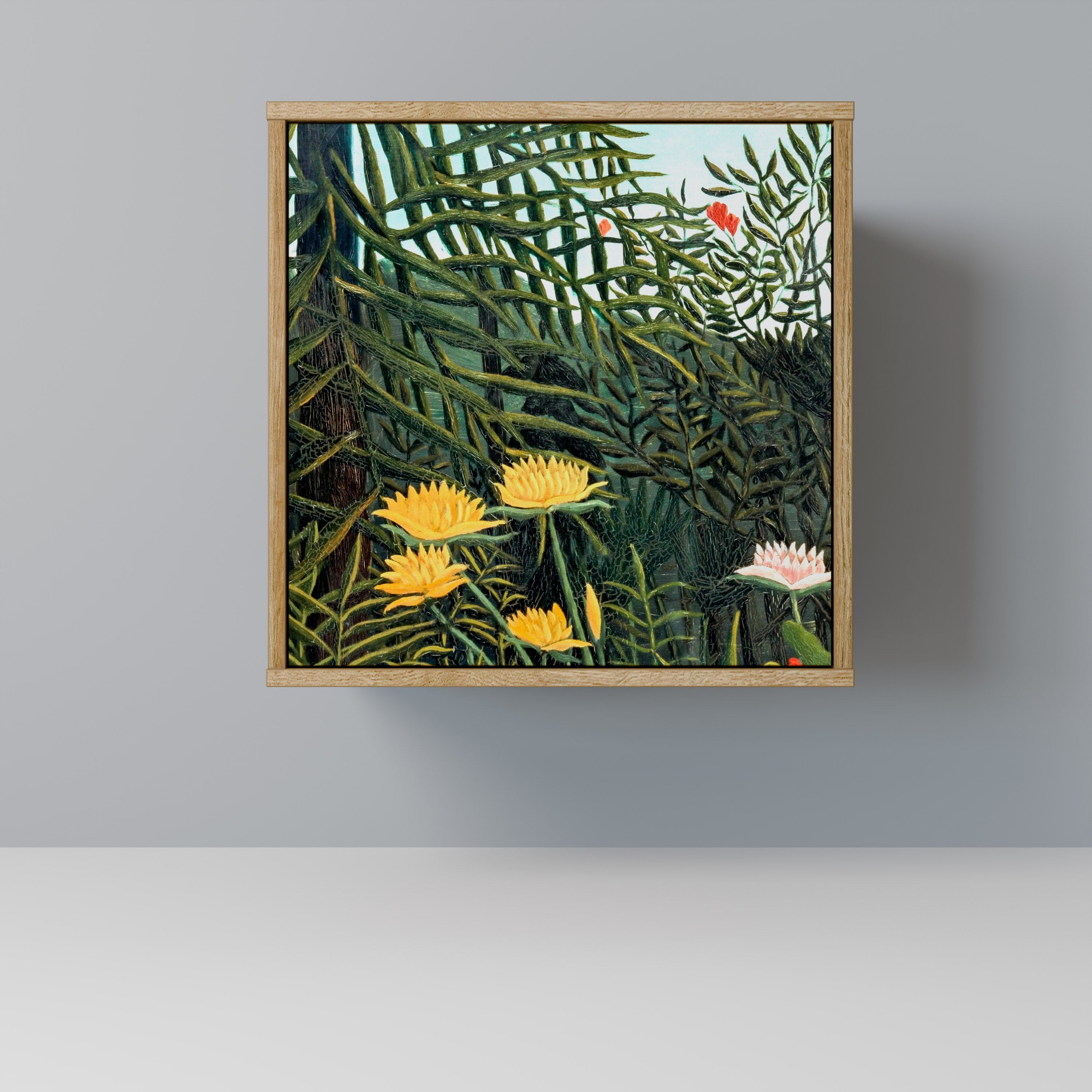 VIRGIN FOREST WITH SUNSET Aparador de 1 Porta em Efeito Carvalho