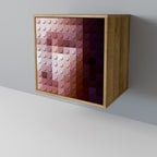 CONSTRUCTIVE ART Aparador de 1 Porta em Efeito Carvalho