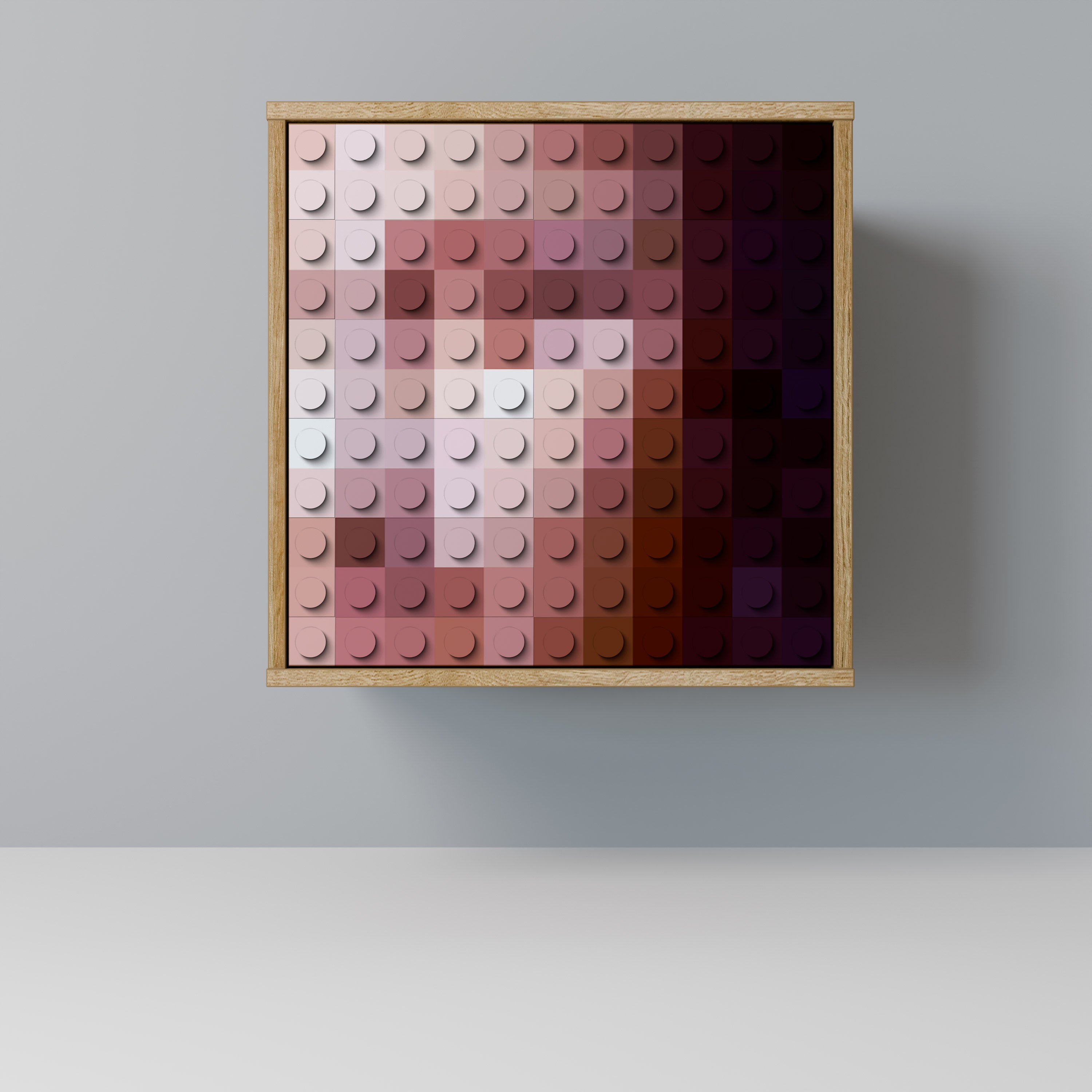 CONSTRUCTIVE ART Aparador de 1 Porta em Efeito Carvalho