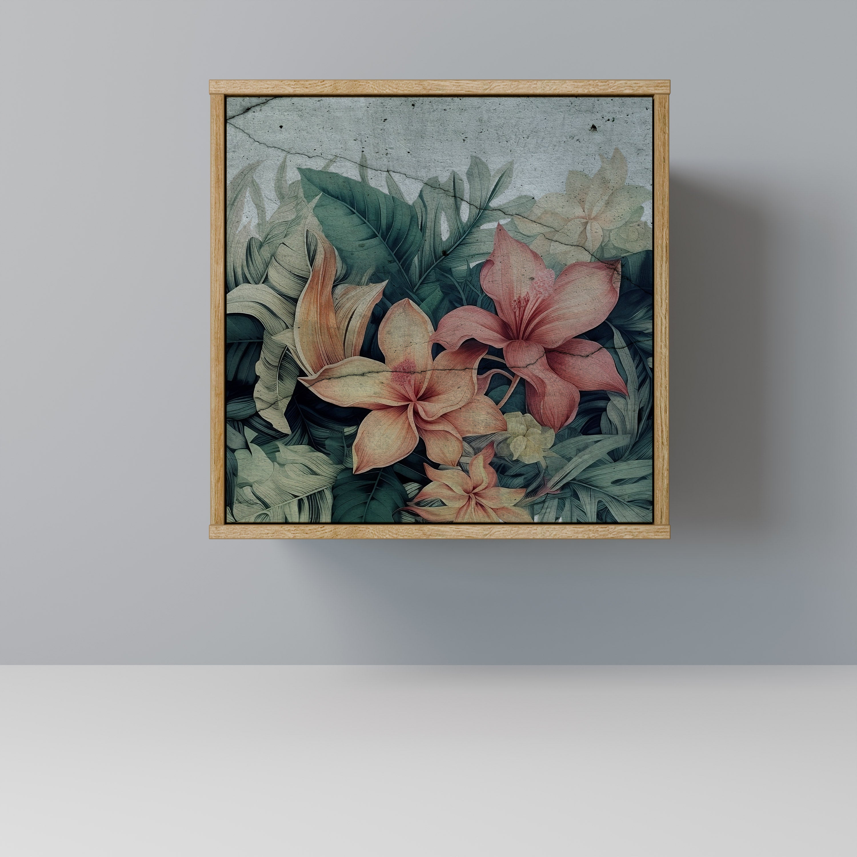 HEAVENLY BLOOM Aparador de 1 Porta em Efeito Carvalho