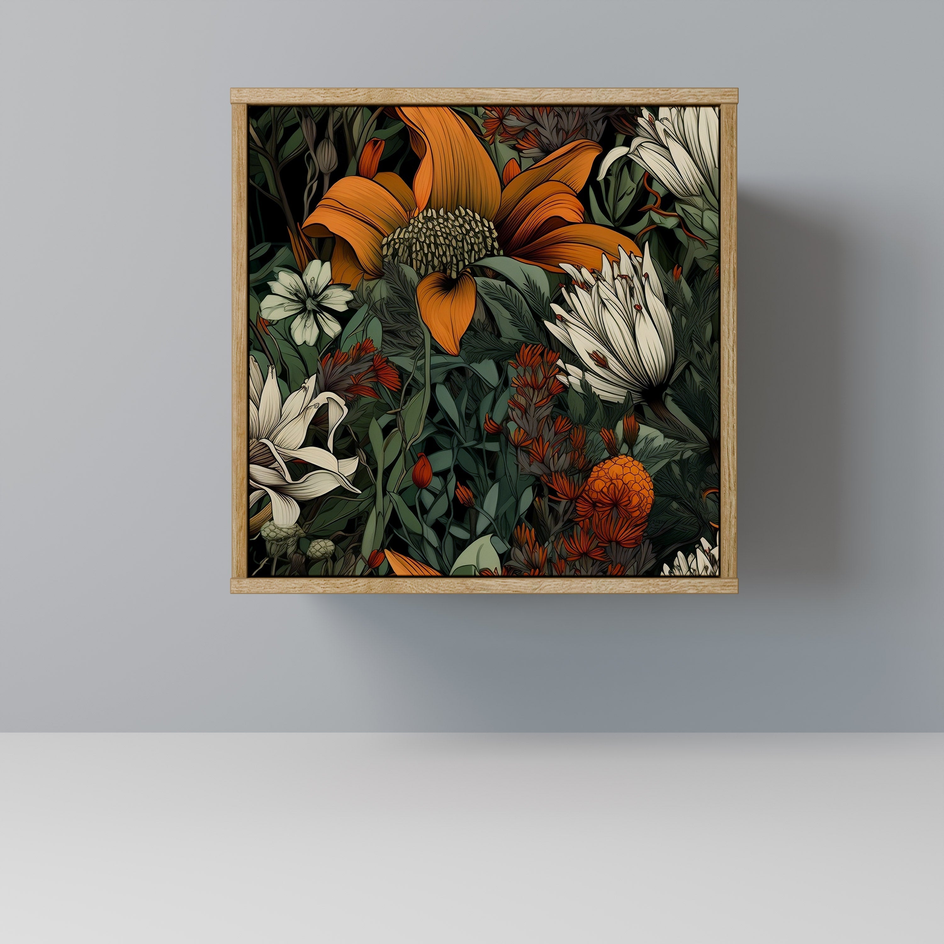 MIDNIGHT SPROUT Aparador de 1 Porta em Efeito Carvalho