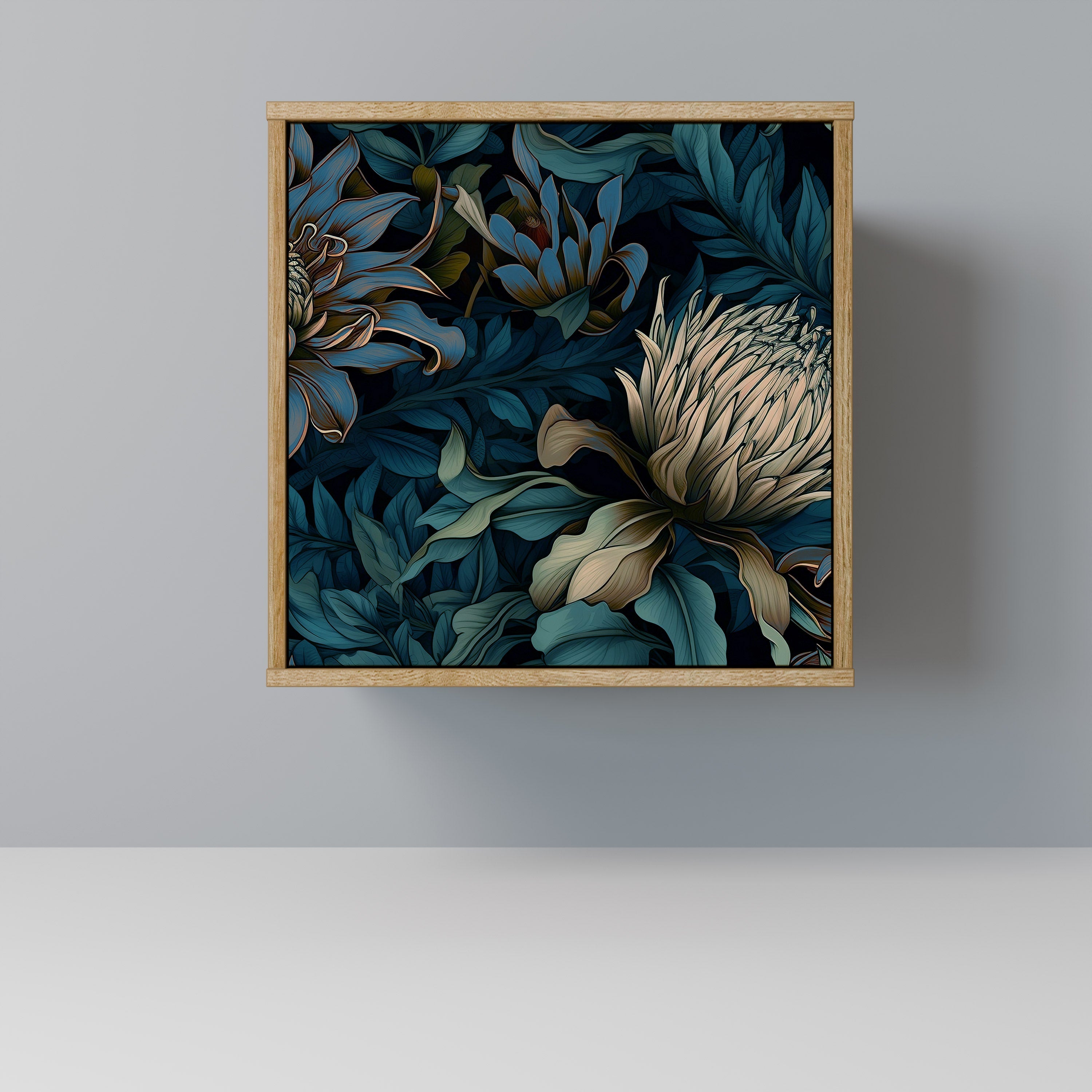 TWILIGHT BLOOM Aparador de 1 Porta em Efeito Carvalho