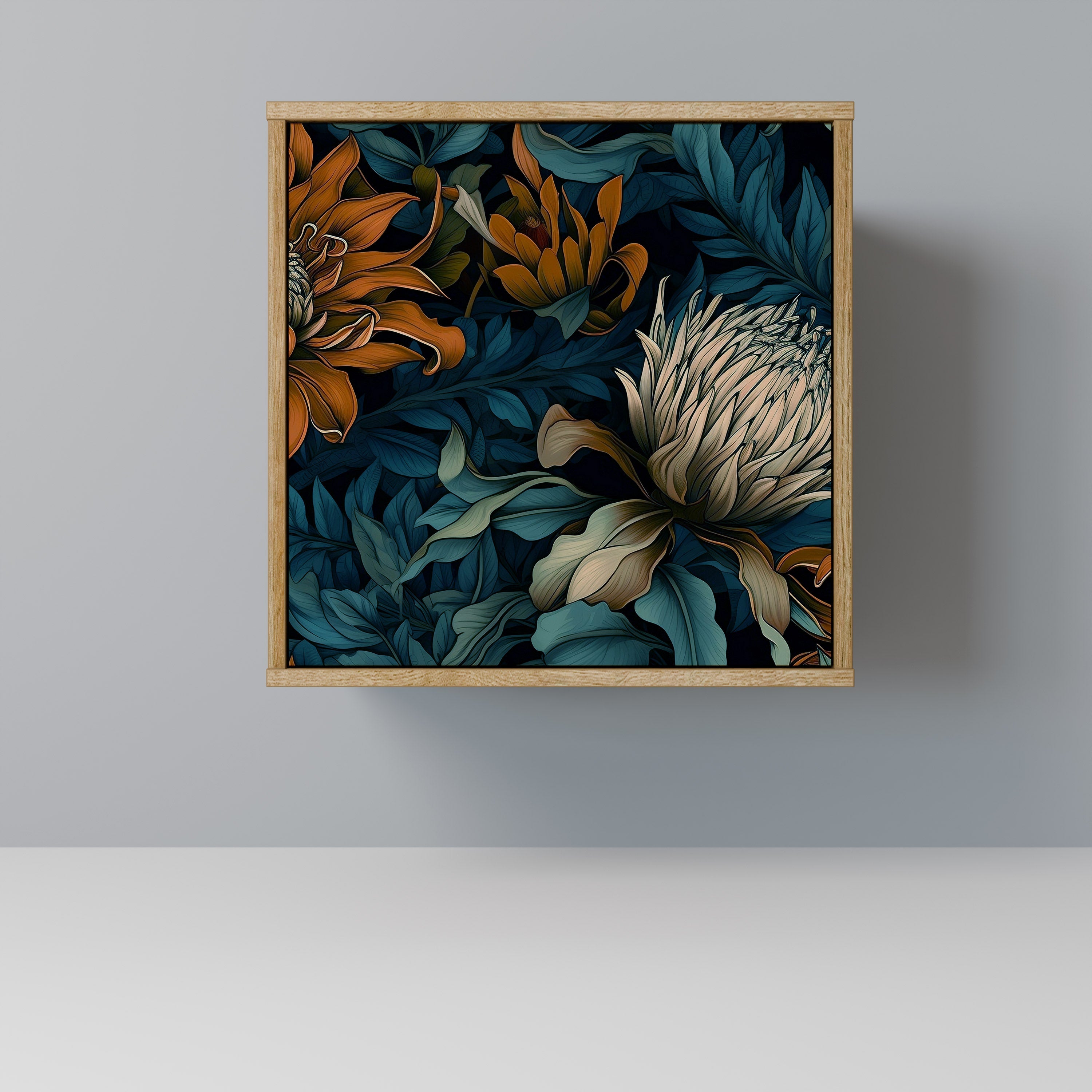 MORNING BLOOM Aparador de 1 Porta em Efeito Carvalho