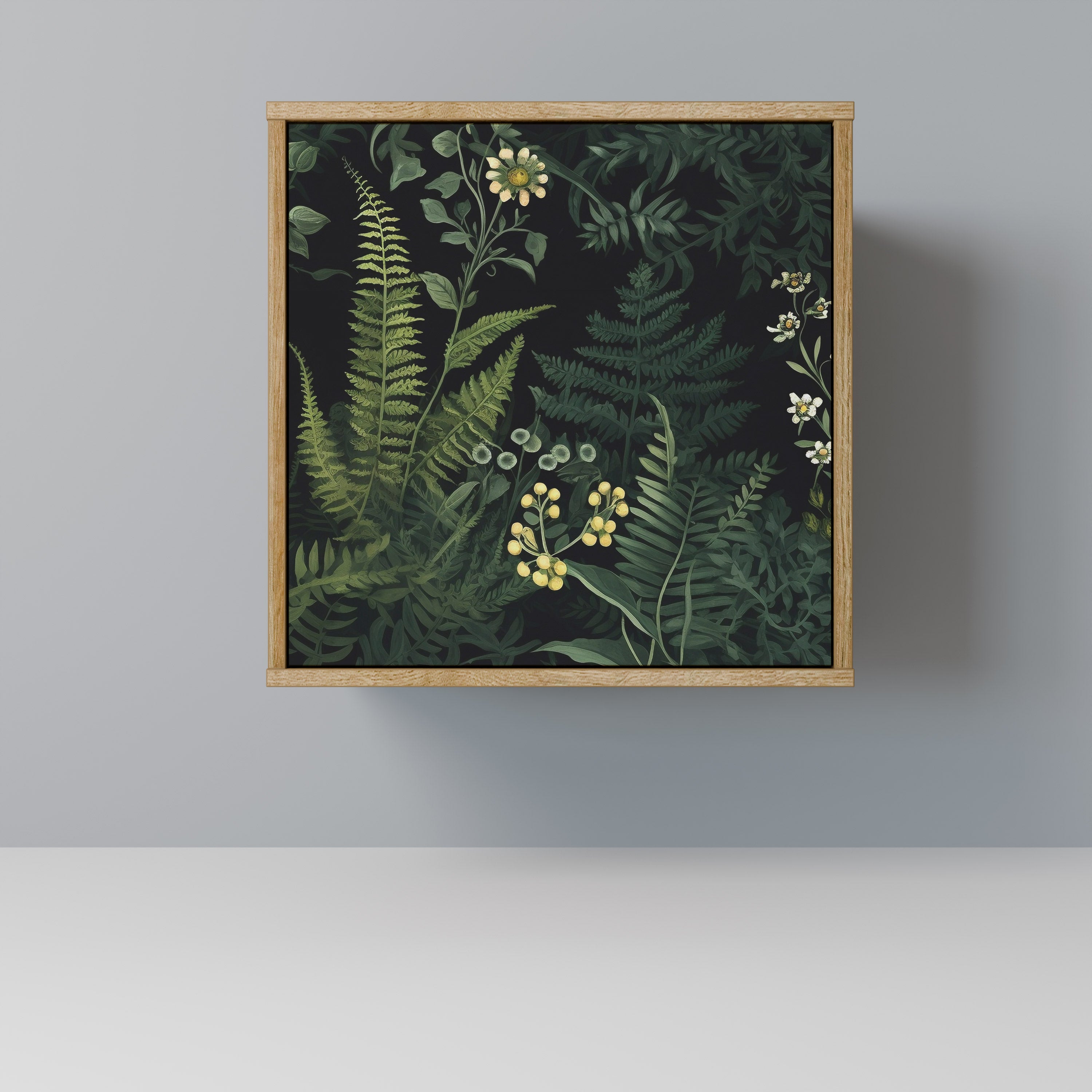 FERN FLOWERS Aparador de 1 Porta em Efeito Carvalho