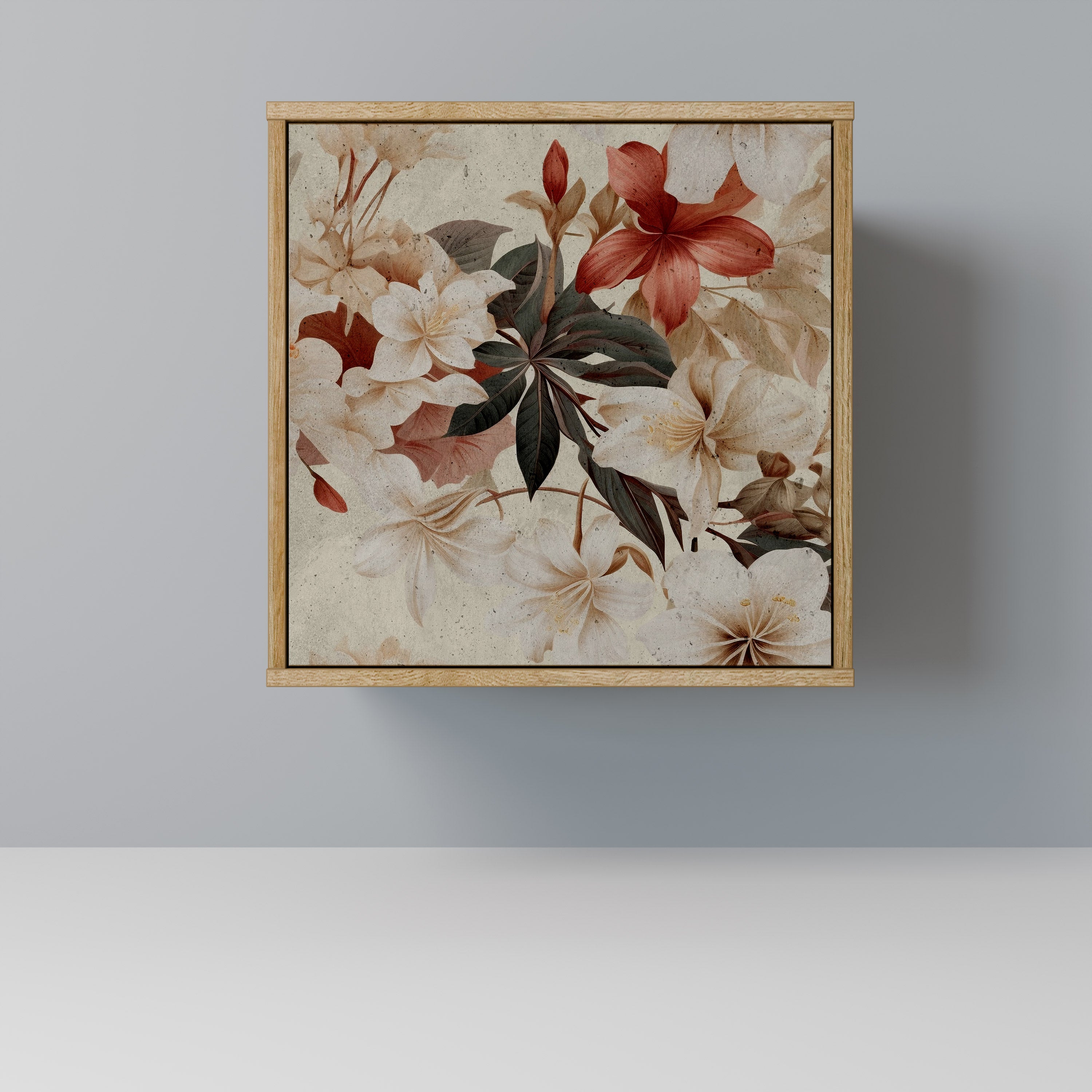 PETAL HARMONY Aparador de 1 Porta em Efeito Carvalho