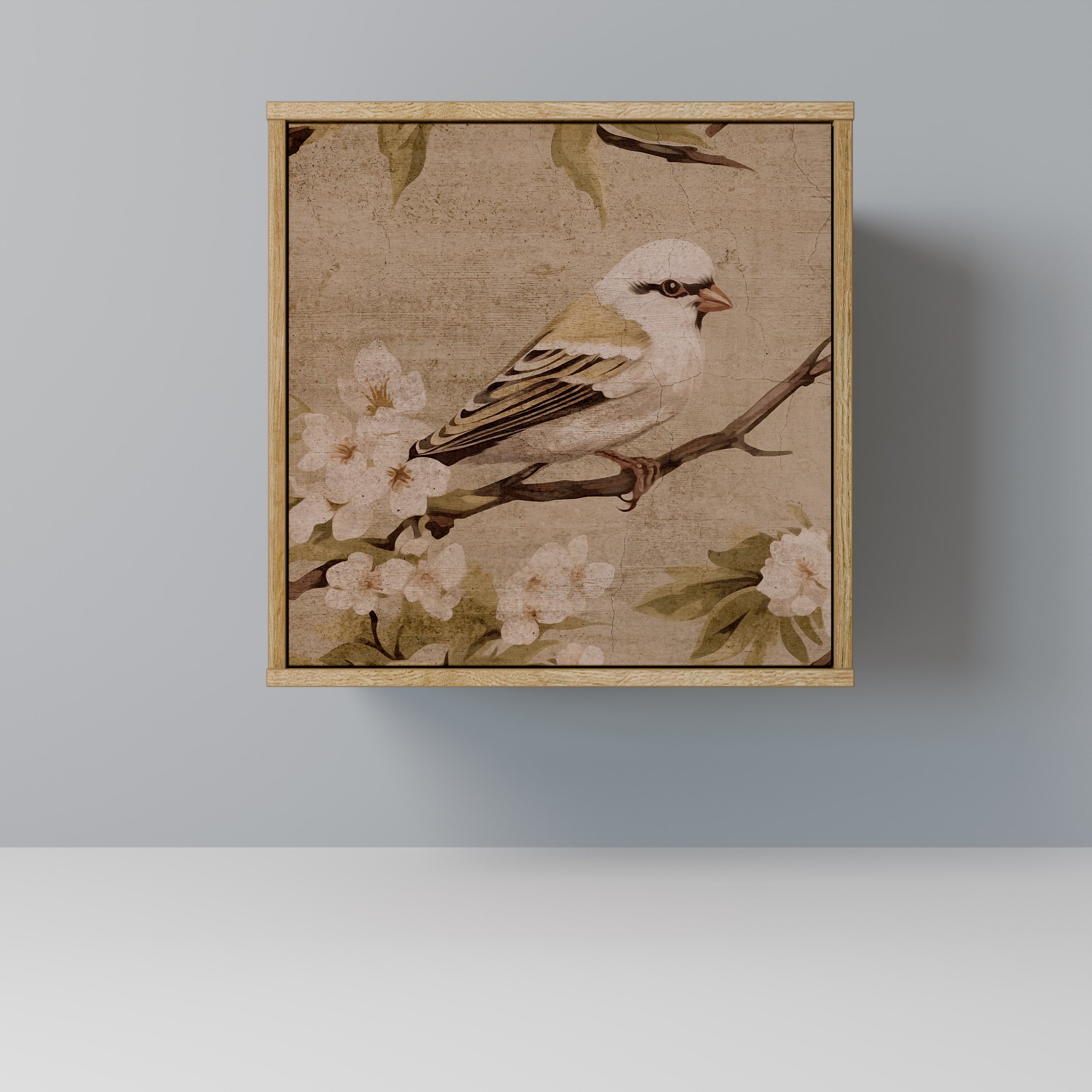 PETAL DISTINGUISH Aparador de 1 Porta em Efeito Carvalho