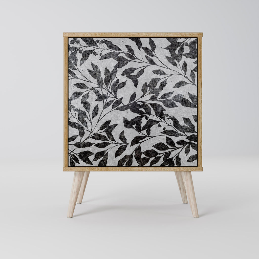 CHARCOAL SPROUT Aparador de 1 Porta em Efeito Carvalho