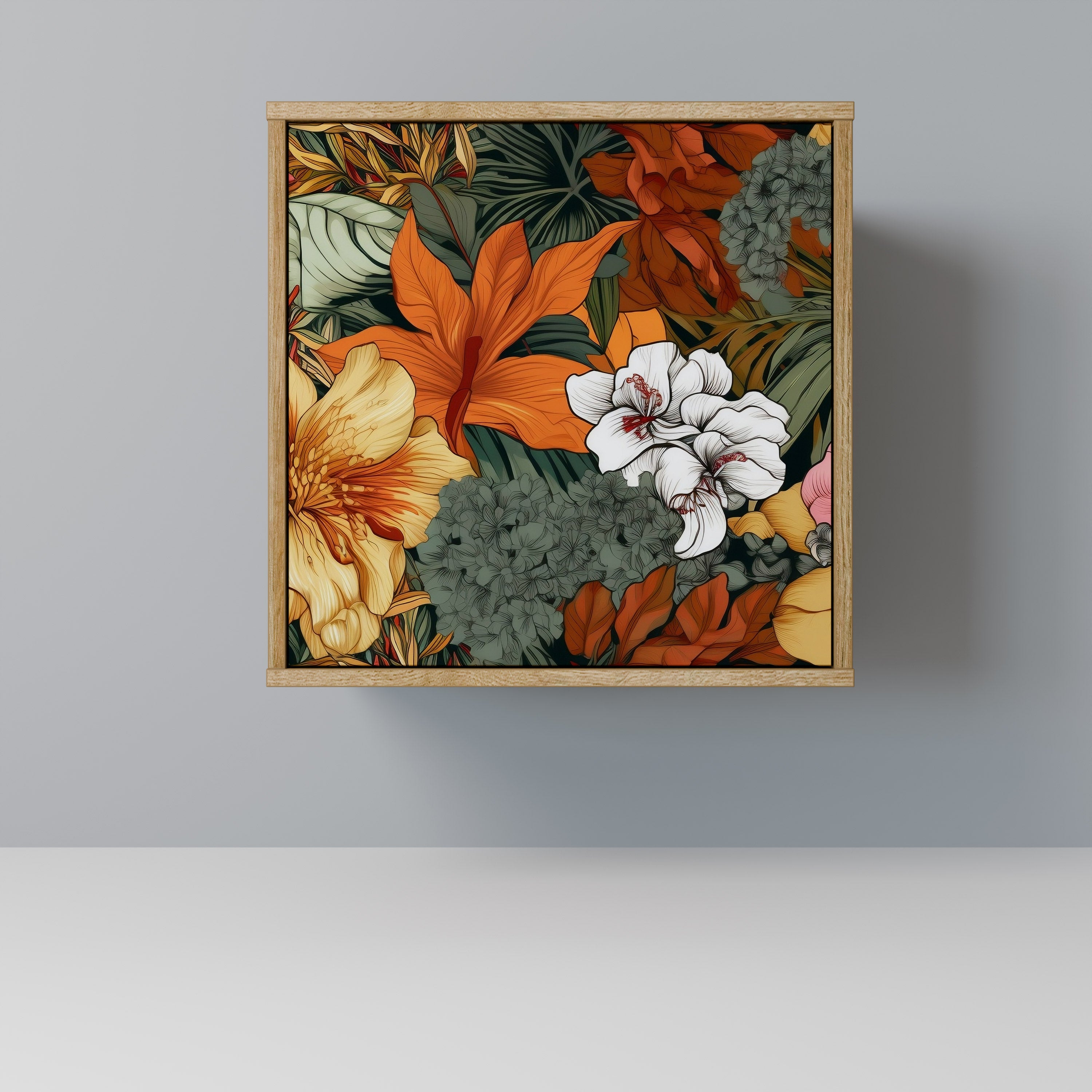 RADIANT FLORA Aparador de 1 Porta em Efeito Carvalho