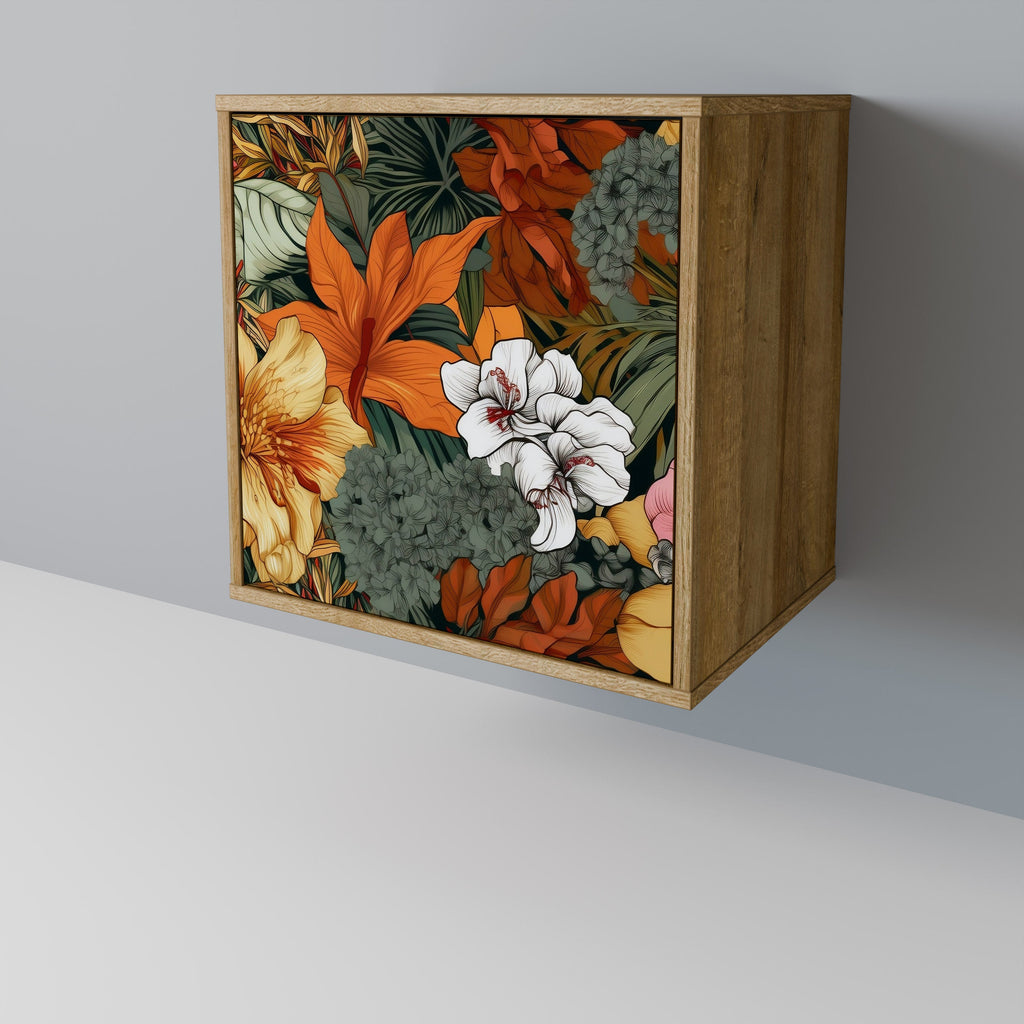 RADIANT FLORA Aparador de 1 Porta em Efeito Carvalho