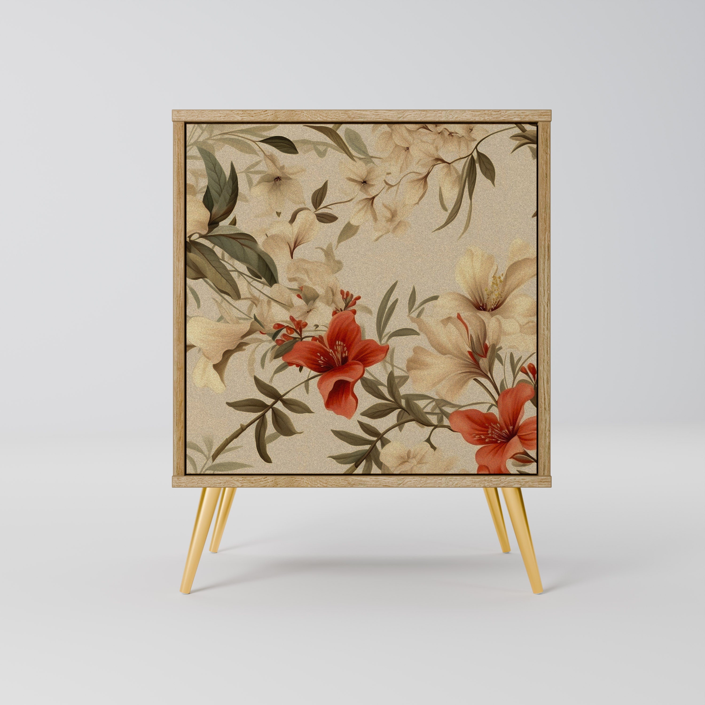 BLOOMING HARMONY Aparador de 1 Porta em Efeito Carvalho