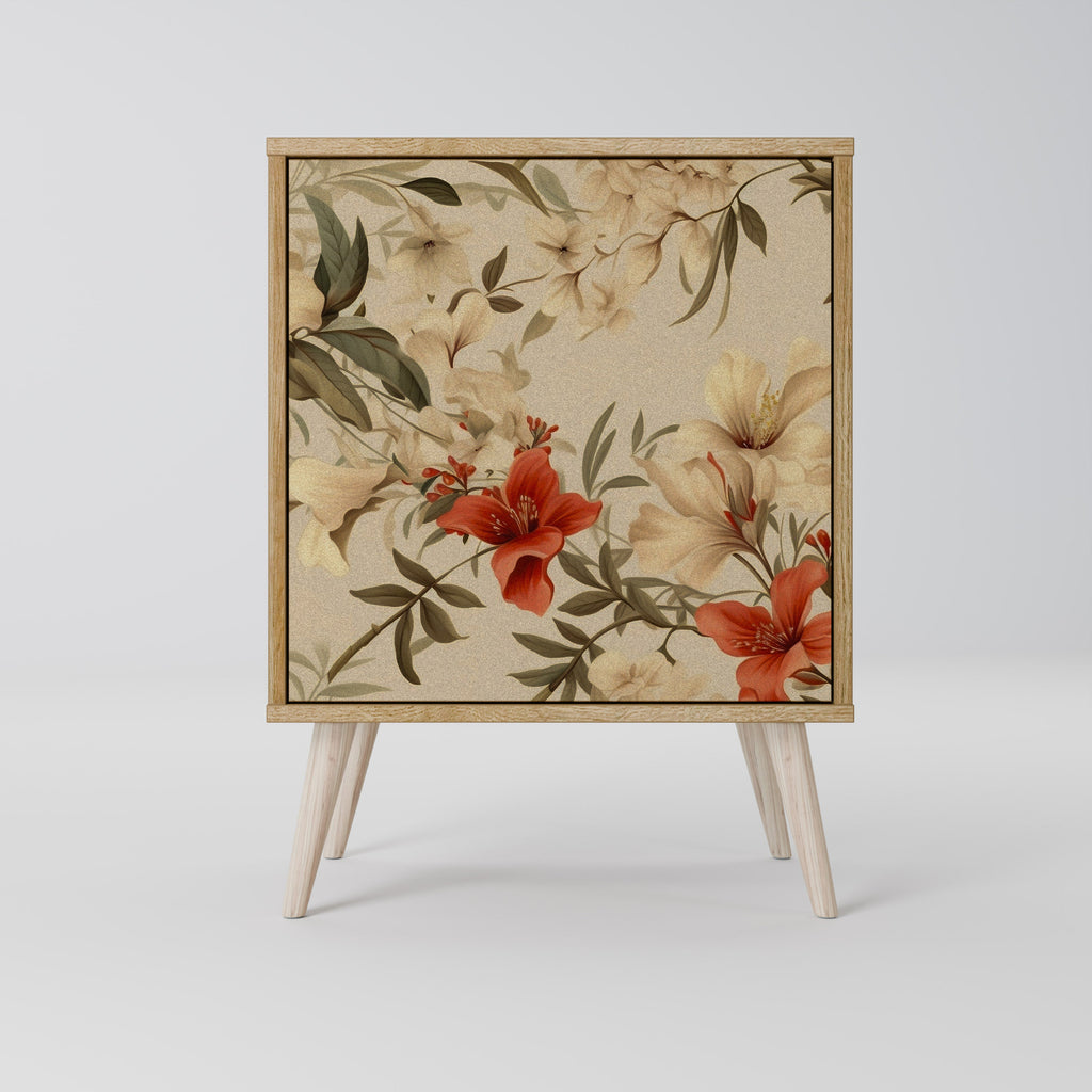 BLOOMING HARMONY Aparador de 1 Porta em Efeito Carvalho