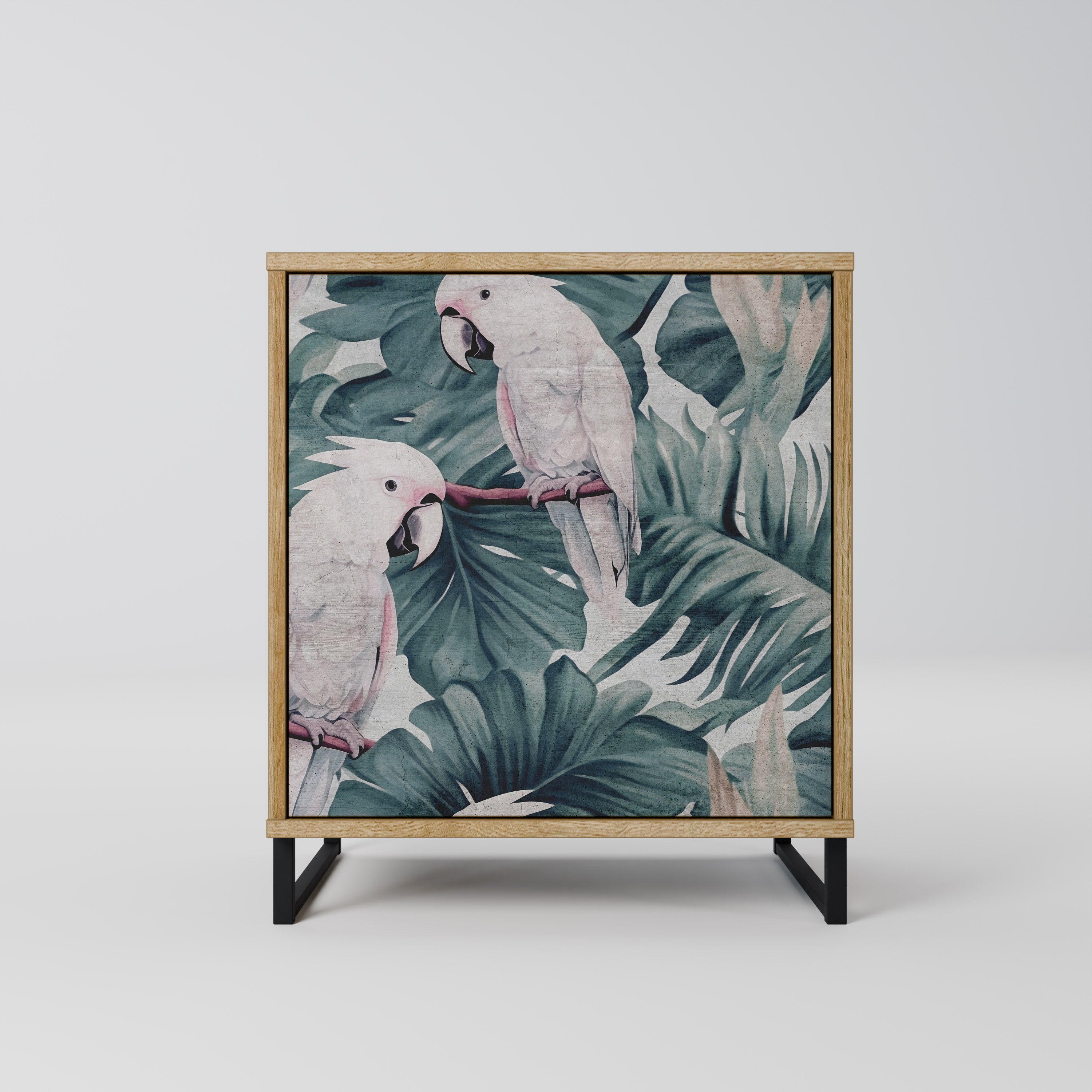 POPINJAY LOOK Aparador de 1 Porta em Efeito Carvalho